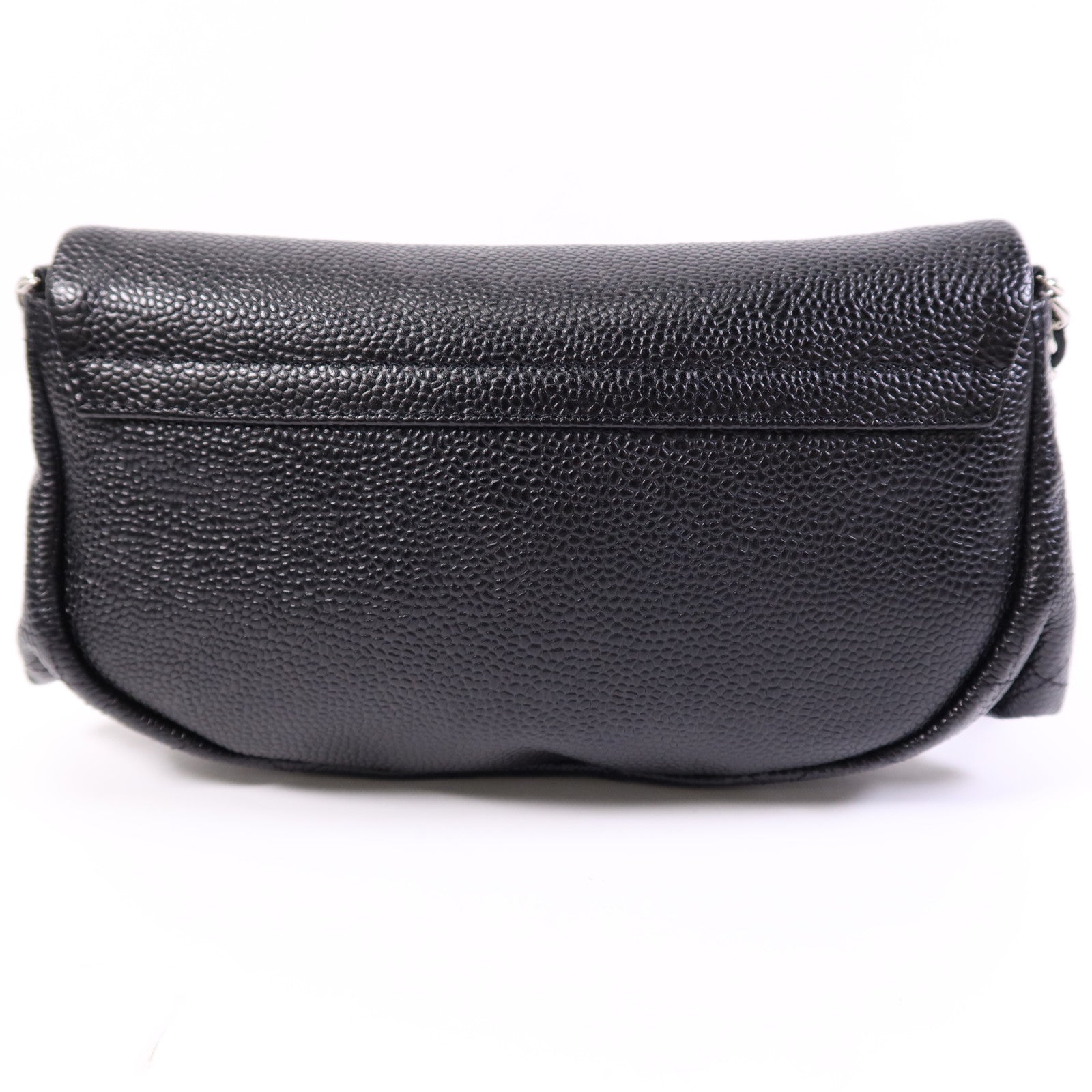 CHANEL 牛皮皮革Chain Shoulder Bag銀扣鏈帶肩背袋