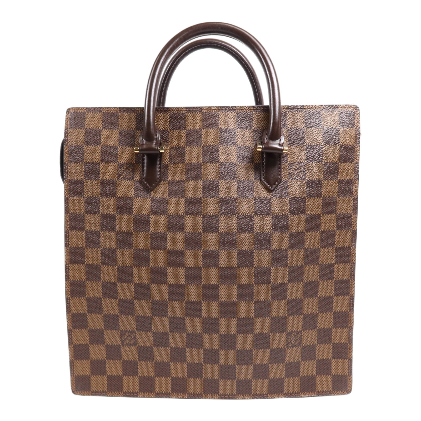 LOUIS VUITTON Damier Venice PM金扣手挽袋