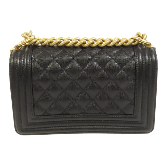 CHANEL 牛皮皮革Boy 20金扣鏈帶肩背袋