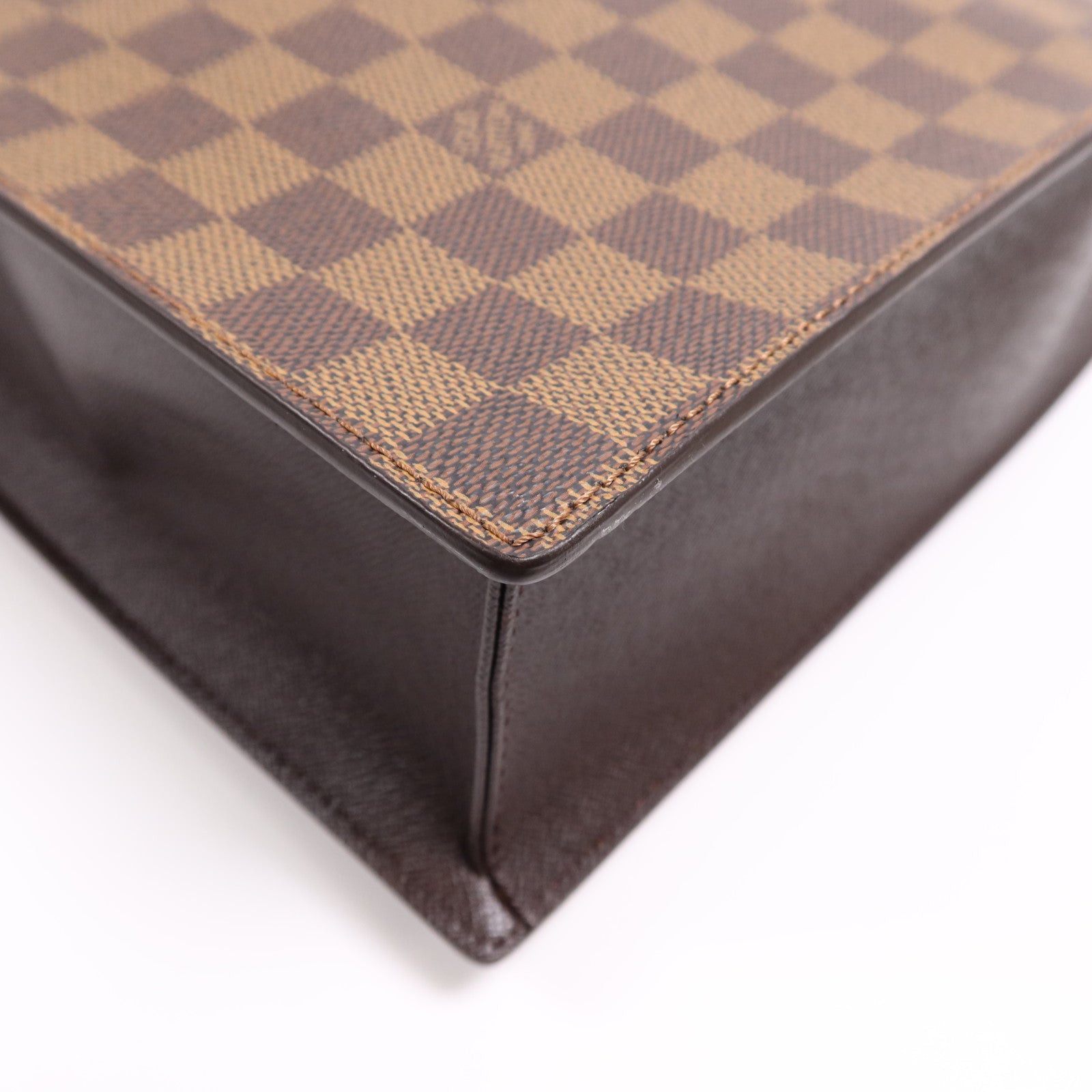LOUIS VUITTON Damier Venice PM金扣手挽袋