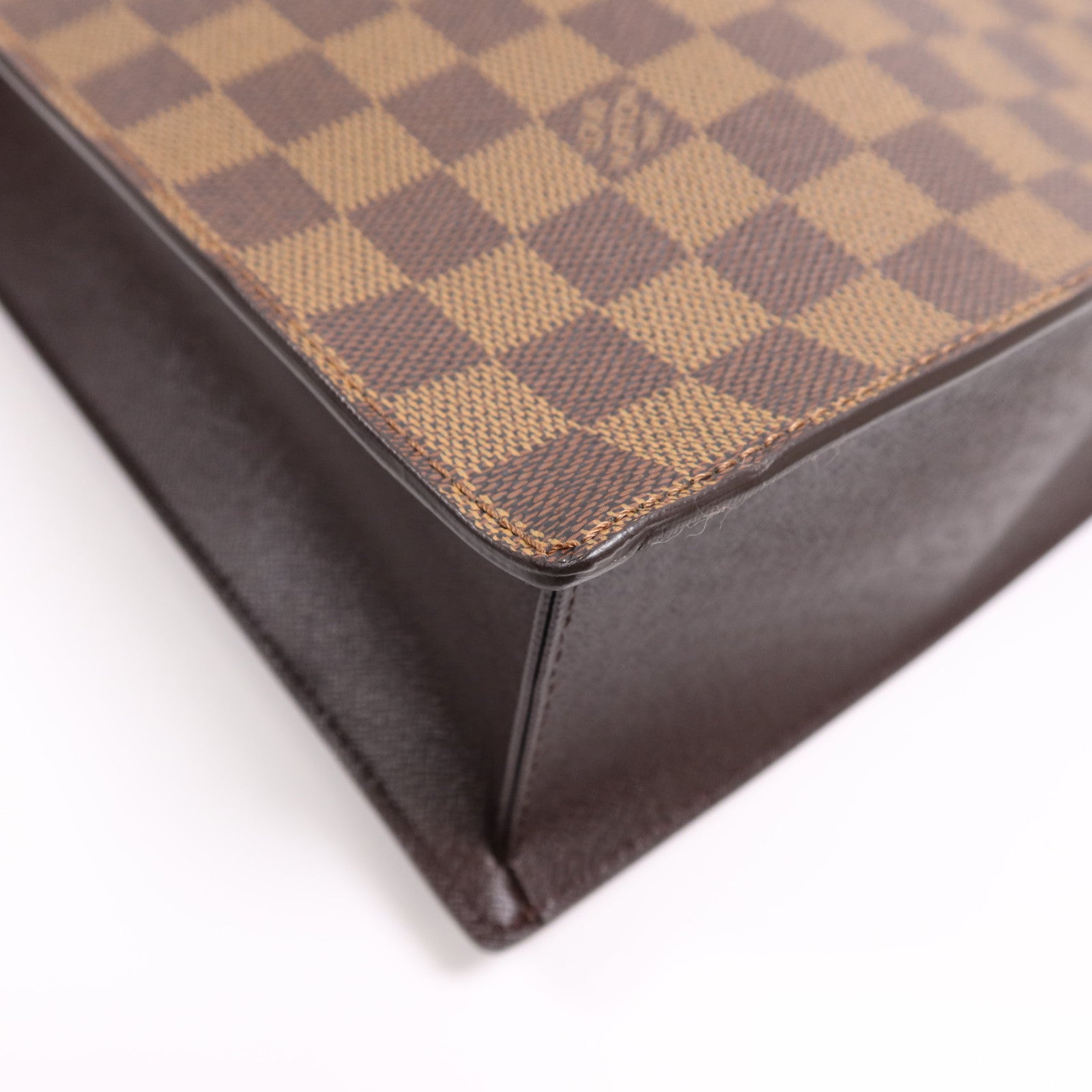 LOUIS VUITTON Damier Venice PM金扣手挽袋