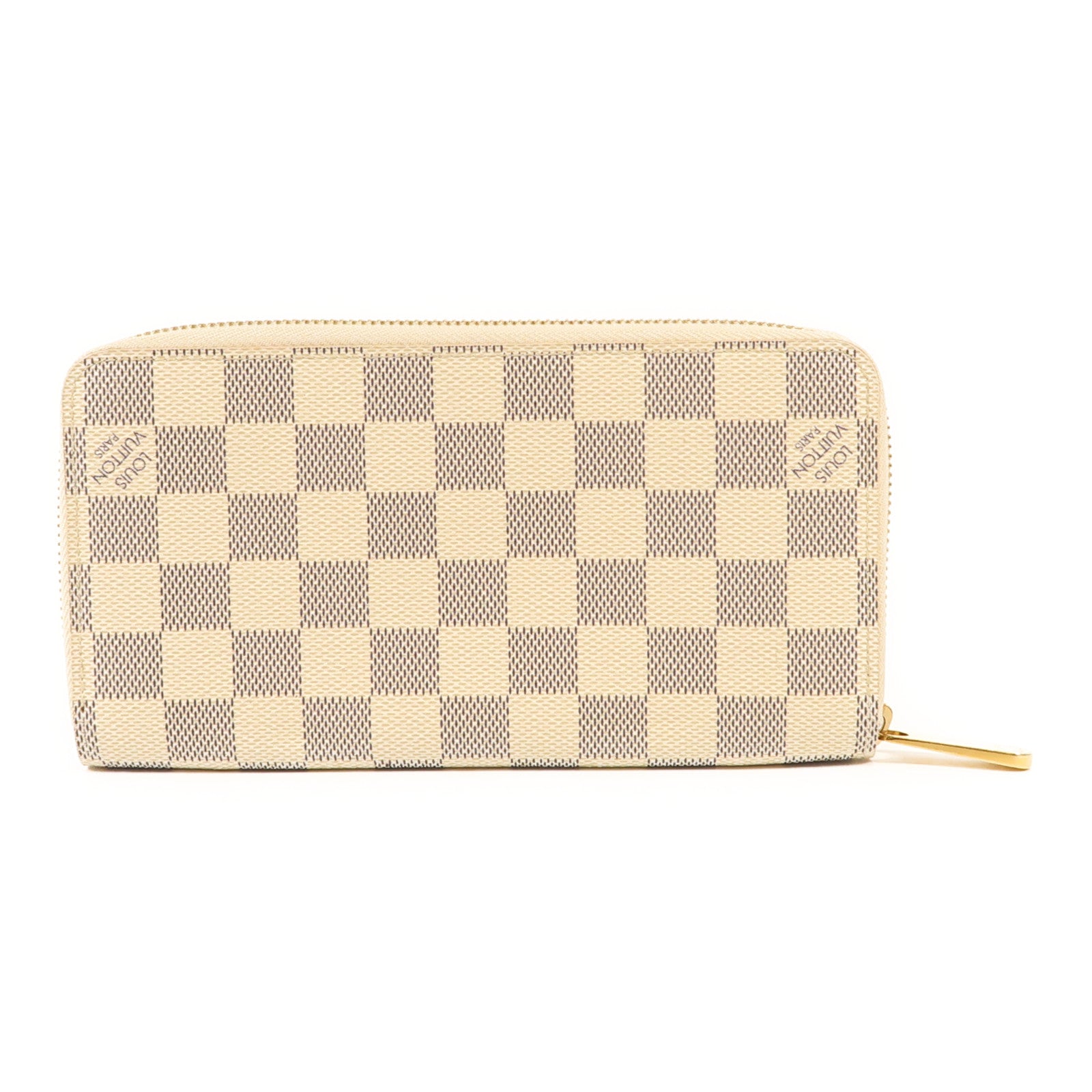 LOUIS VUITTON Damier Azur Zippy Wallet金扣長錢包