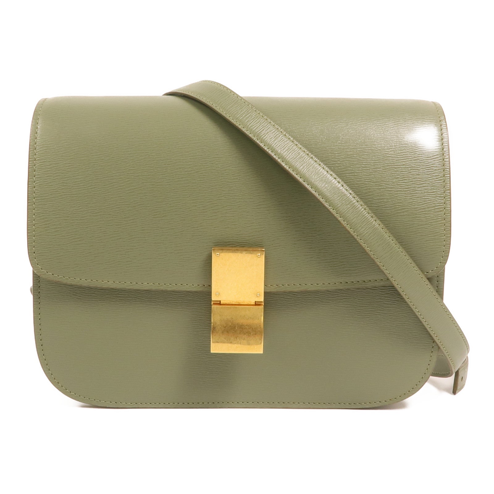 CELINE 牛皮皮革Classic Box金扣肩背袋