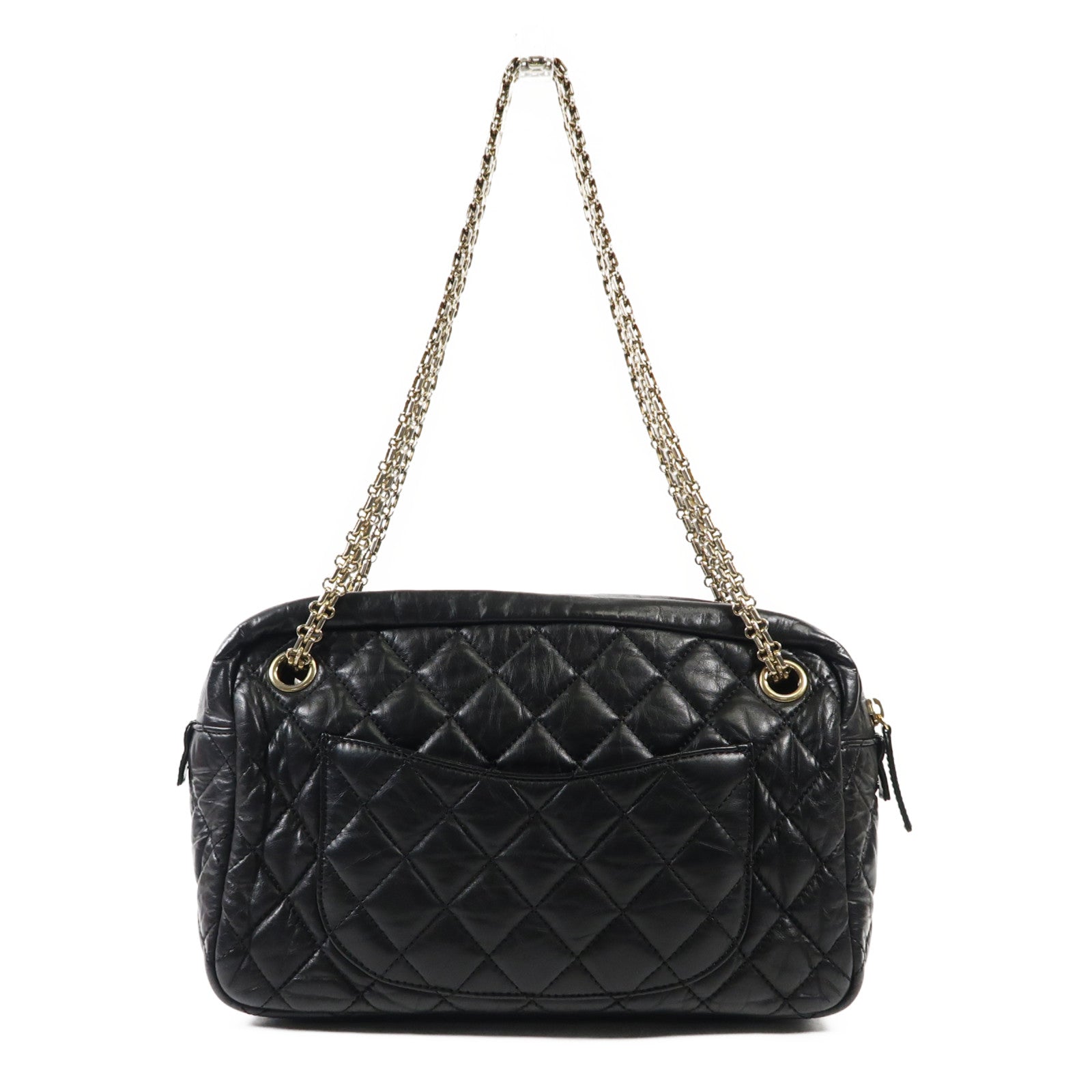 CHANEL 牛皮皮革2.55 Shoulder Bag金扣鏈帶肩背袋