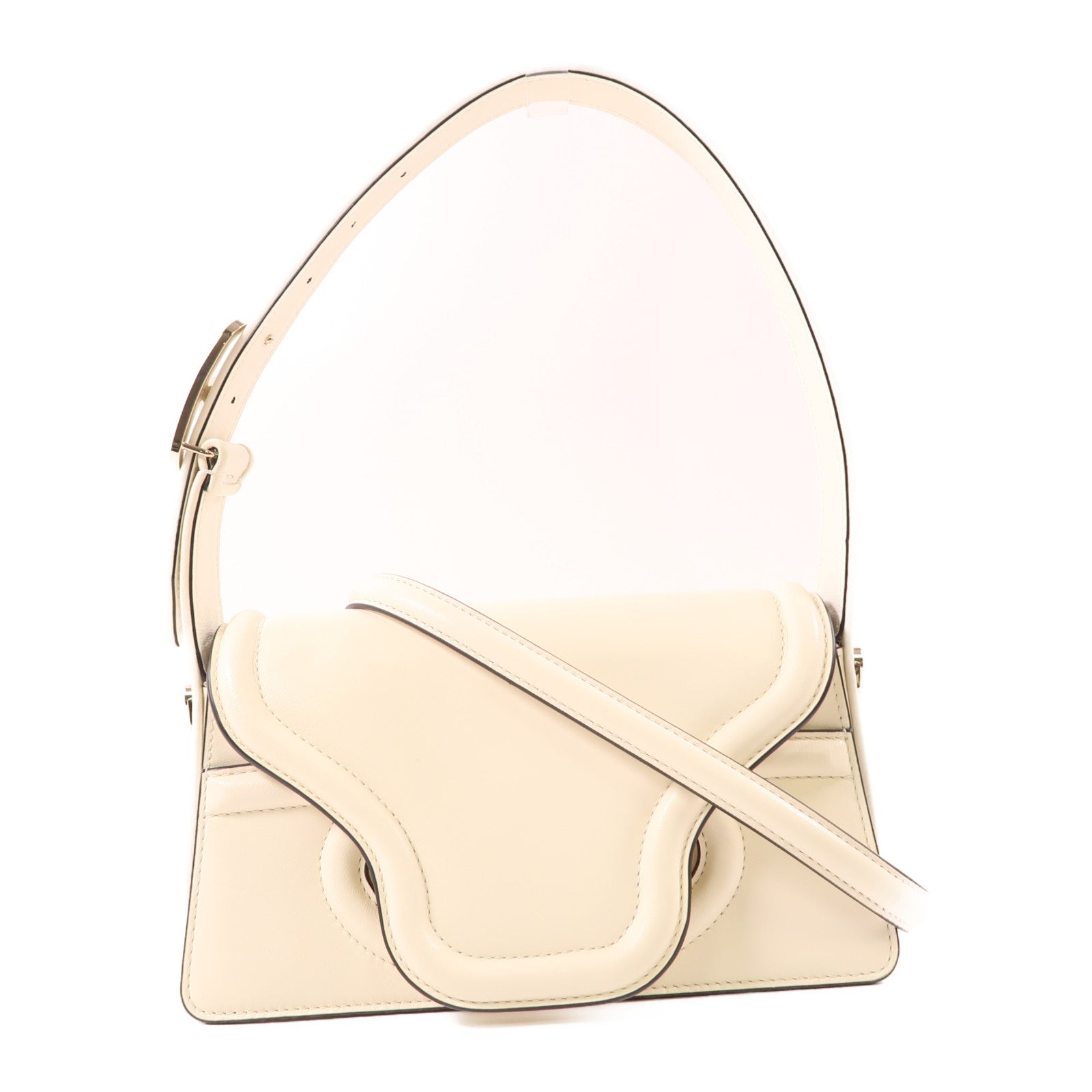 Valentino 牛皮皮革2 Way Shoulder金扣手挽肩背兩用袋