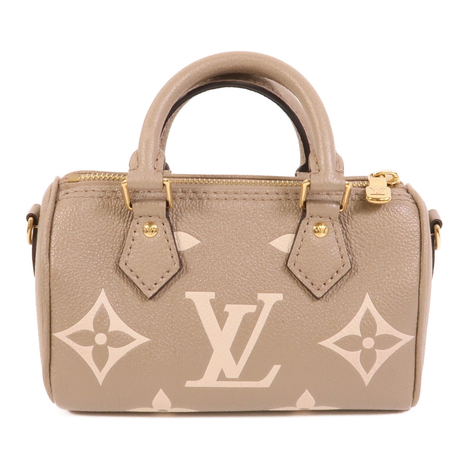 LOUIS VUITTON Monogram Empreinte Nano Speedy金扣手挽肩背兩用袋
