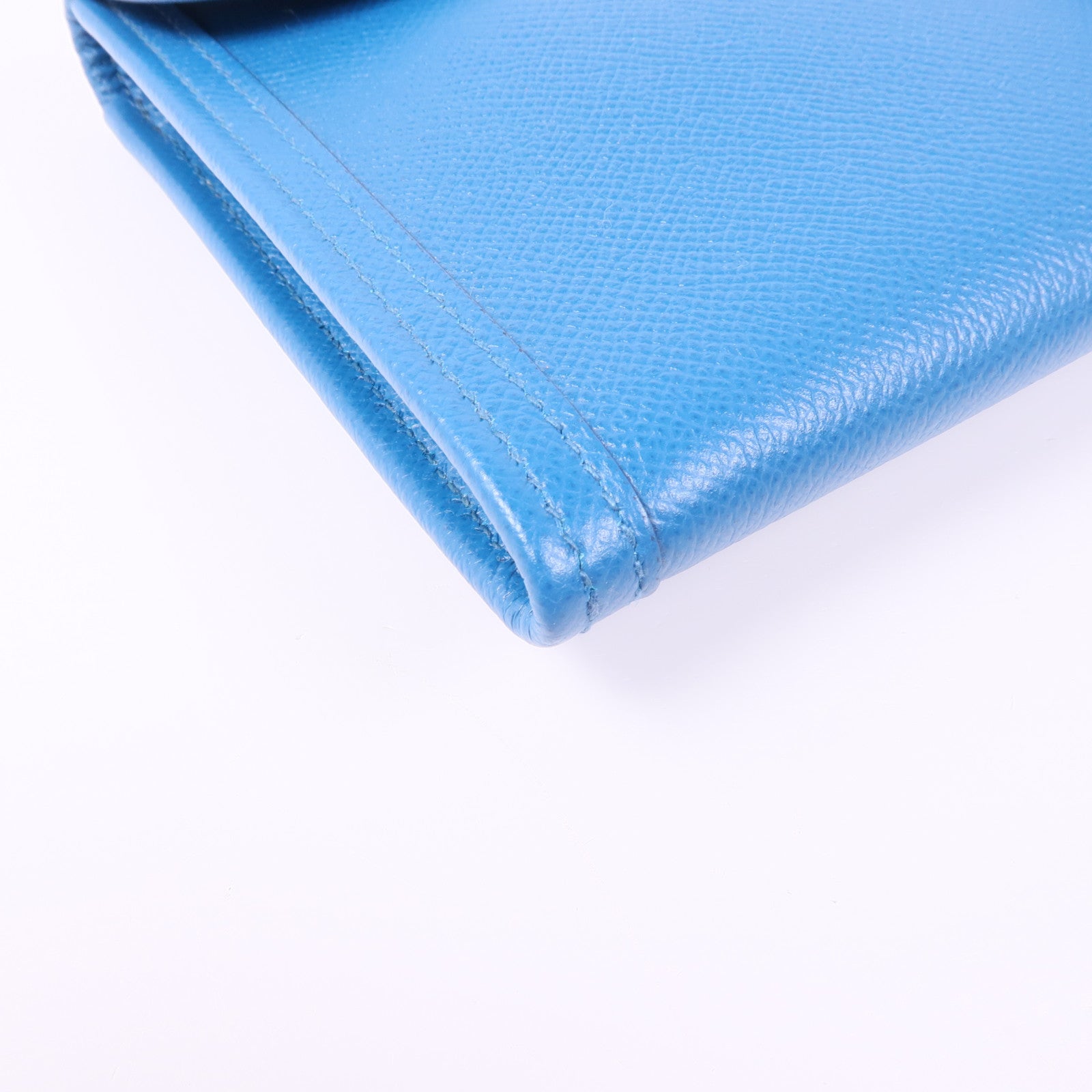 HERMES Epsom皮革Jige Duo手拿包Bleu Izmir