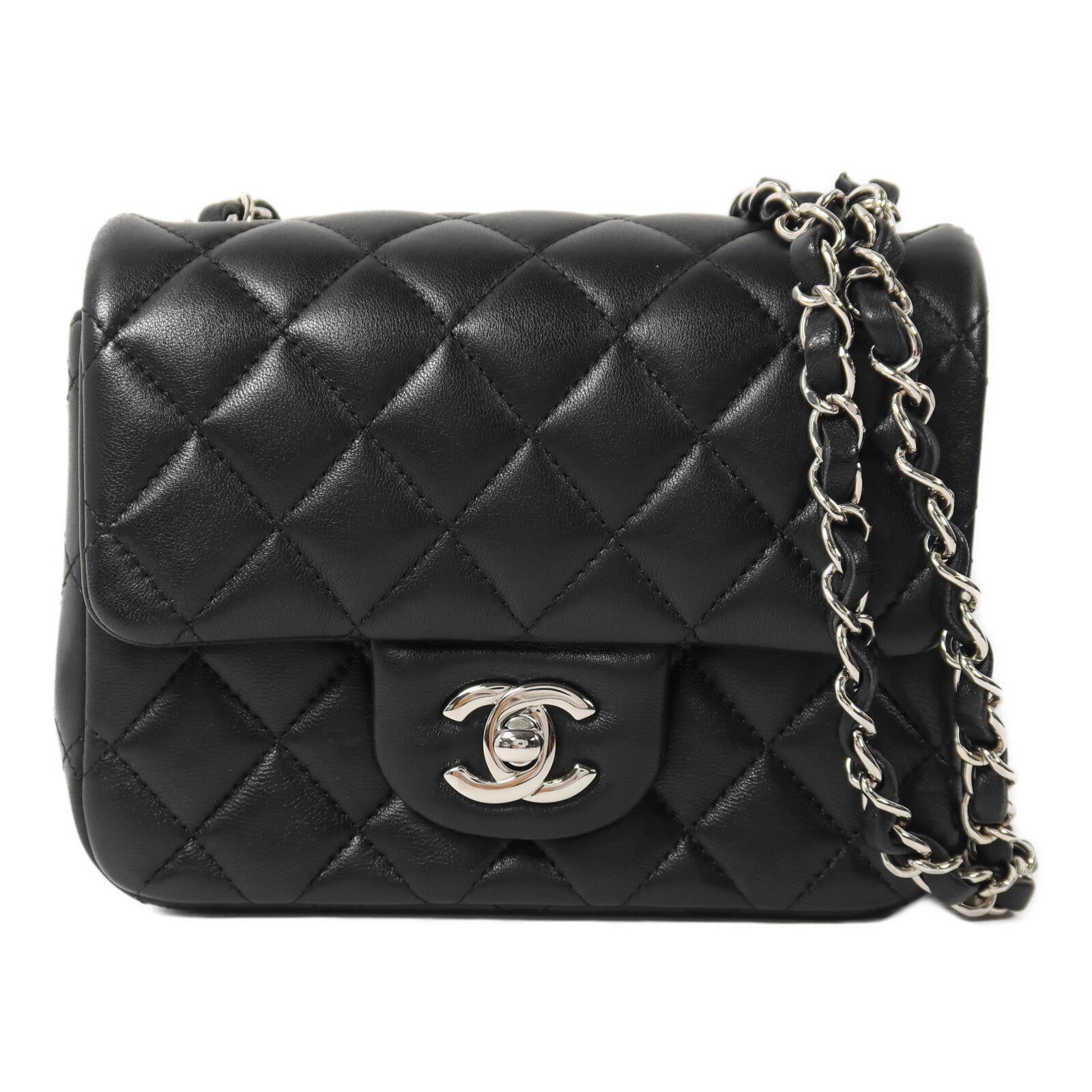 CHANEL 羊皮皮革Mini Classic 17鏈帶肩背袋