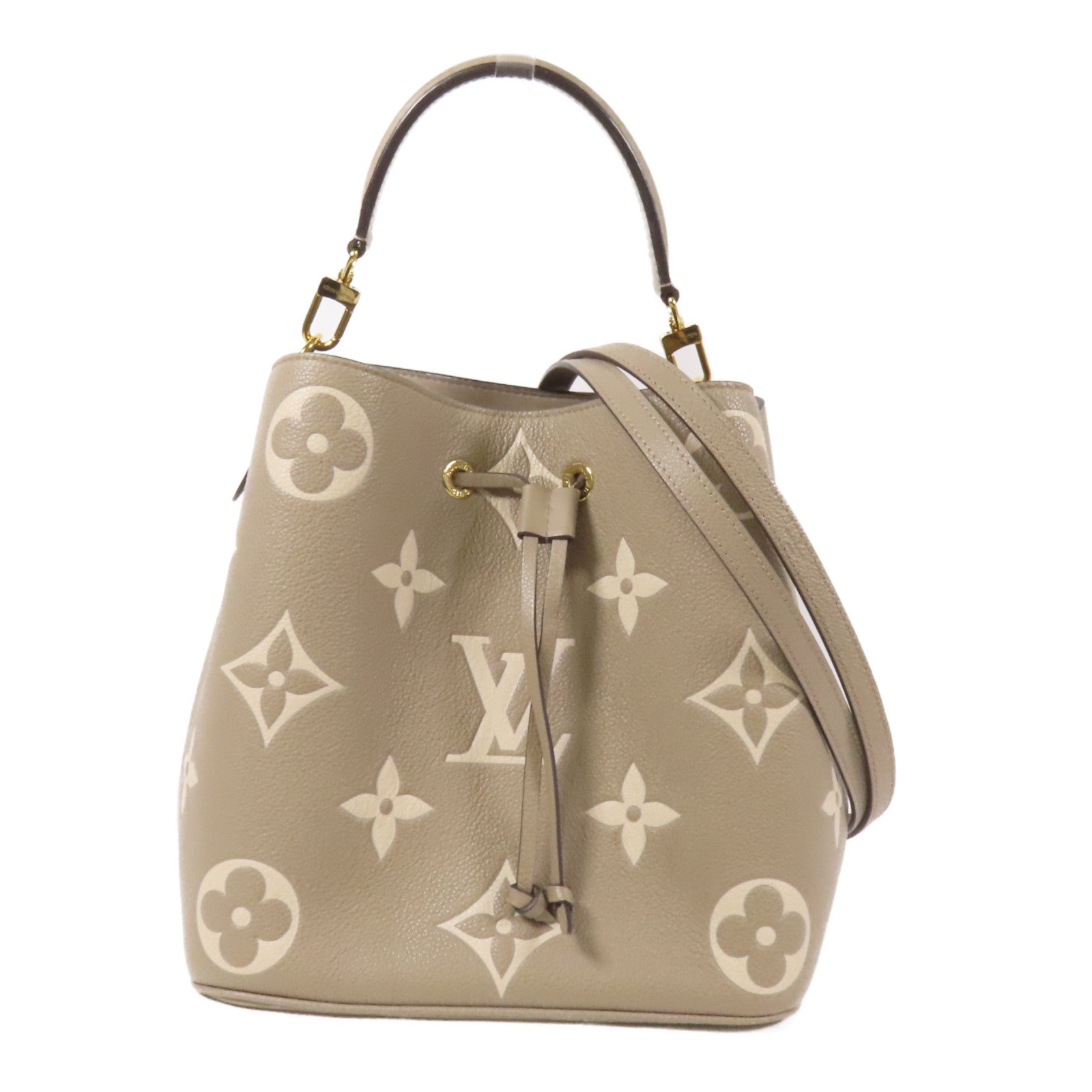 LOUIS VUITTON Monogram Empreinte Neo Noe MM金扣手挽肩背兩用袋