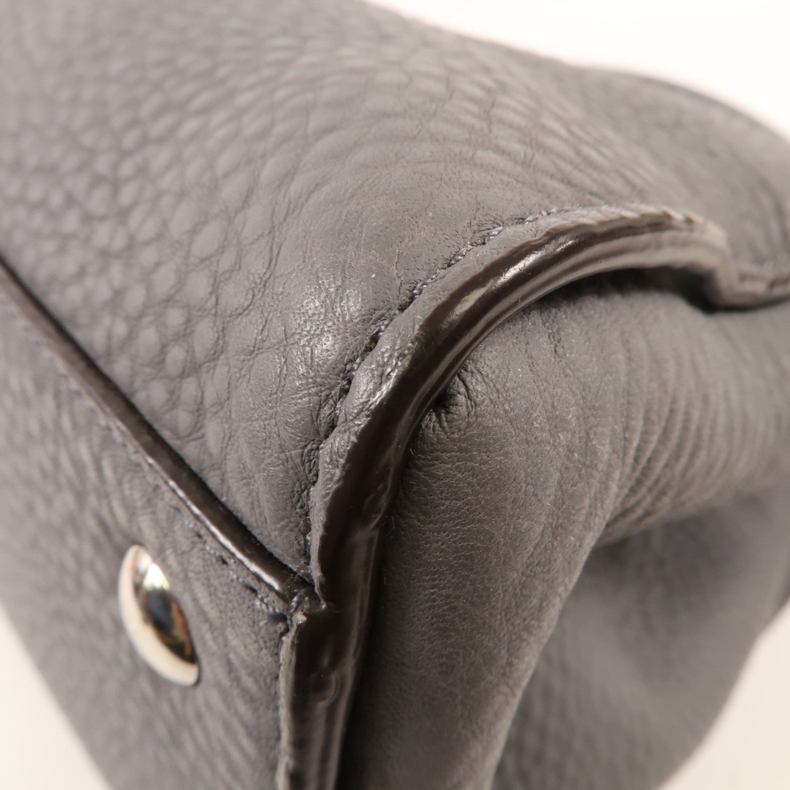 COACH 牛皮皮革Shoulder Bag銀扣肩背袋