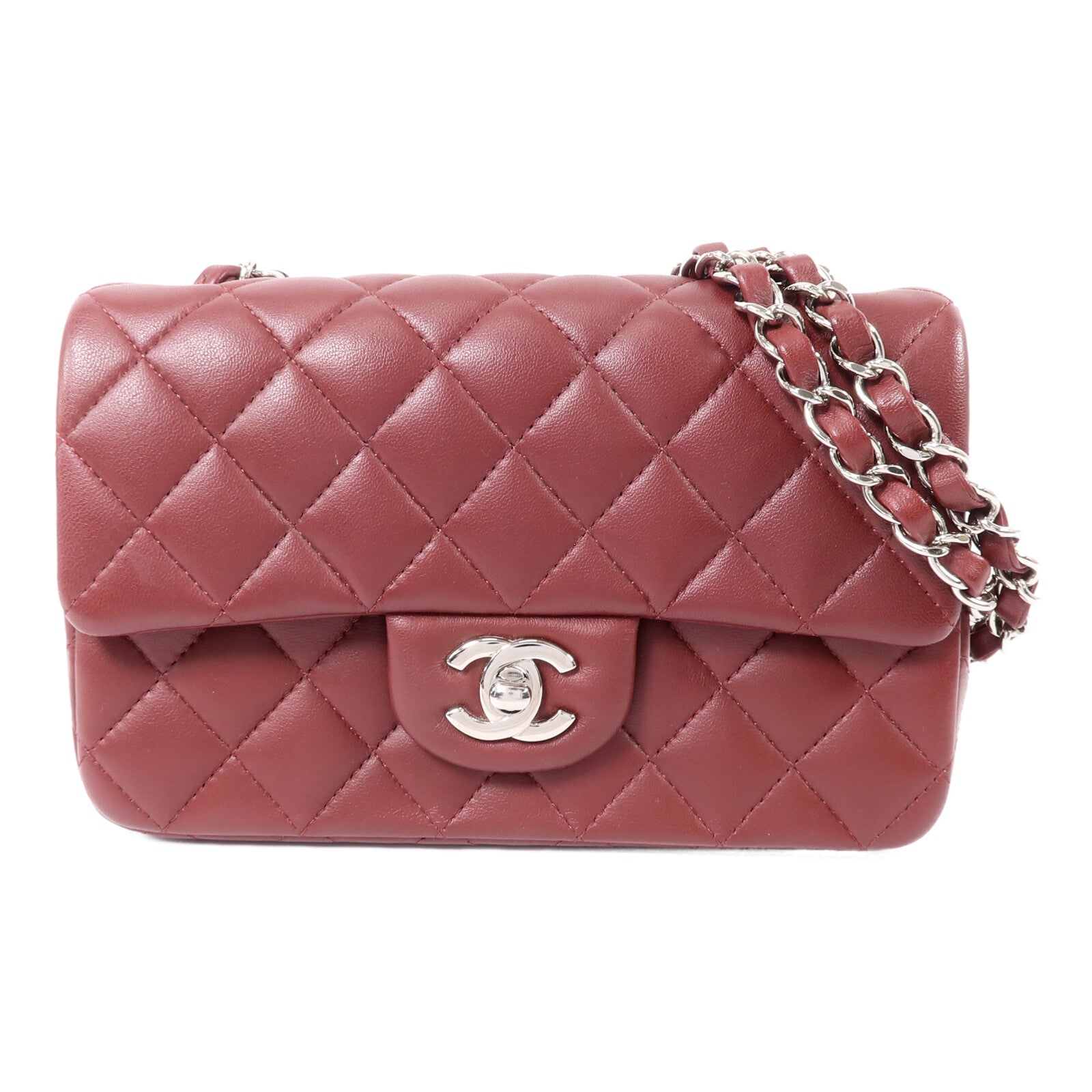 CHANEL 羊皮皮革Mini Classic 20鏈帶肩背袋