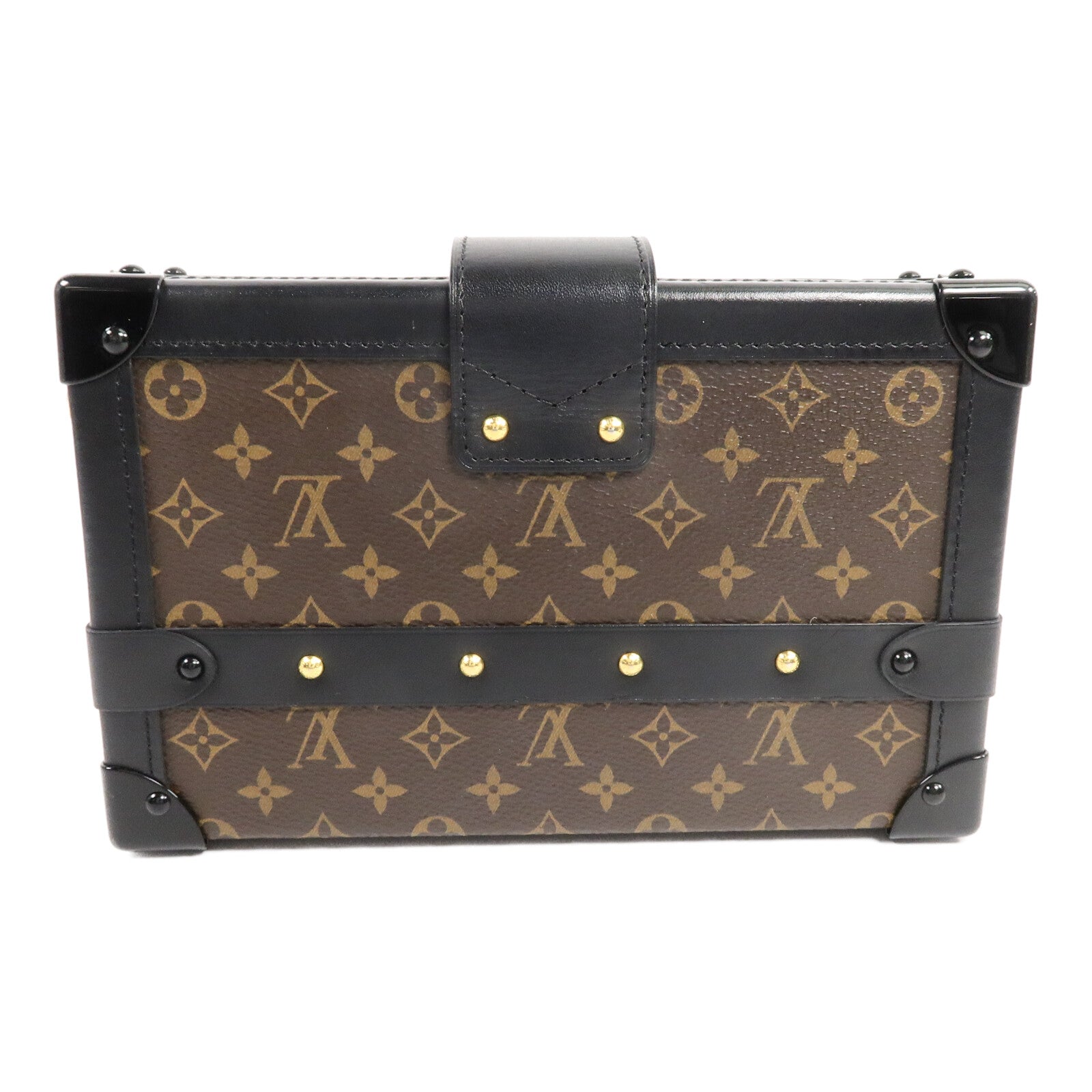LOUIS VUITTON Monogram/牛皮皮革 Petite Malle肩背袋