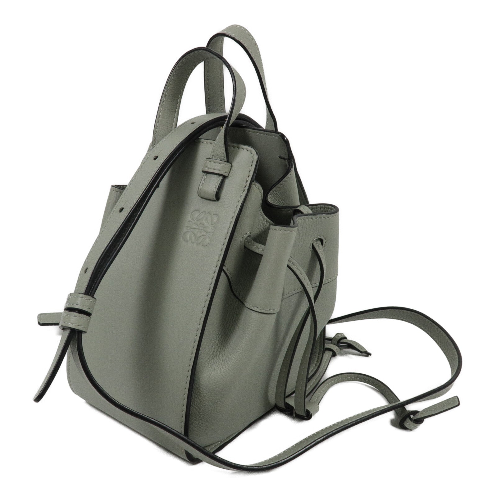 LOEWE 牛皮皮革Mini Hammock Drawstring手挽肩背兩用袋