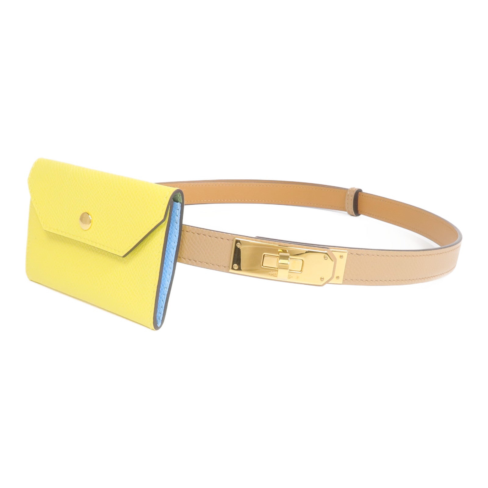 HERMES Epsom皮革Kelly Pocket 18金扣皮帶
