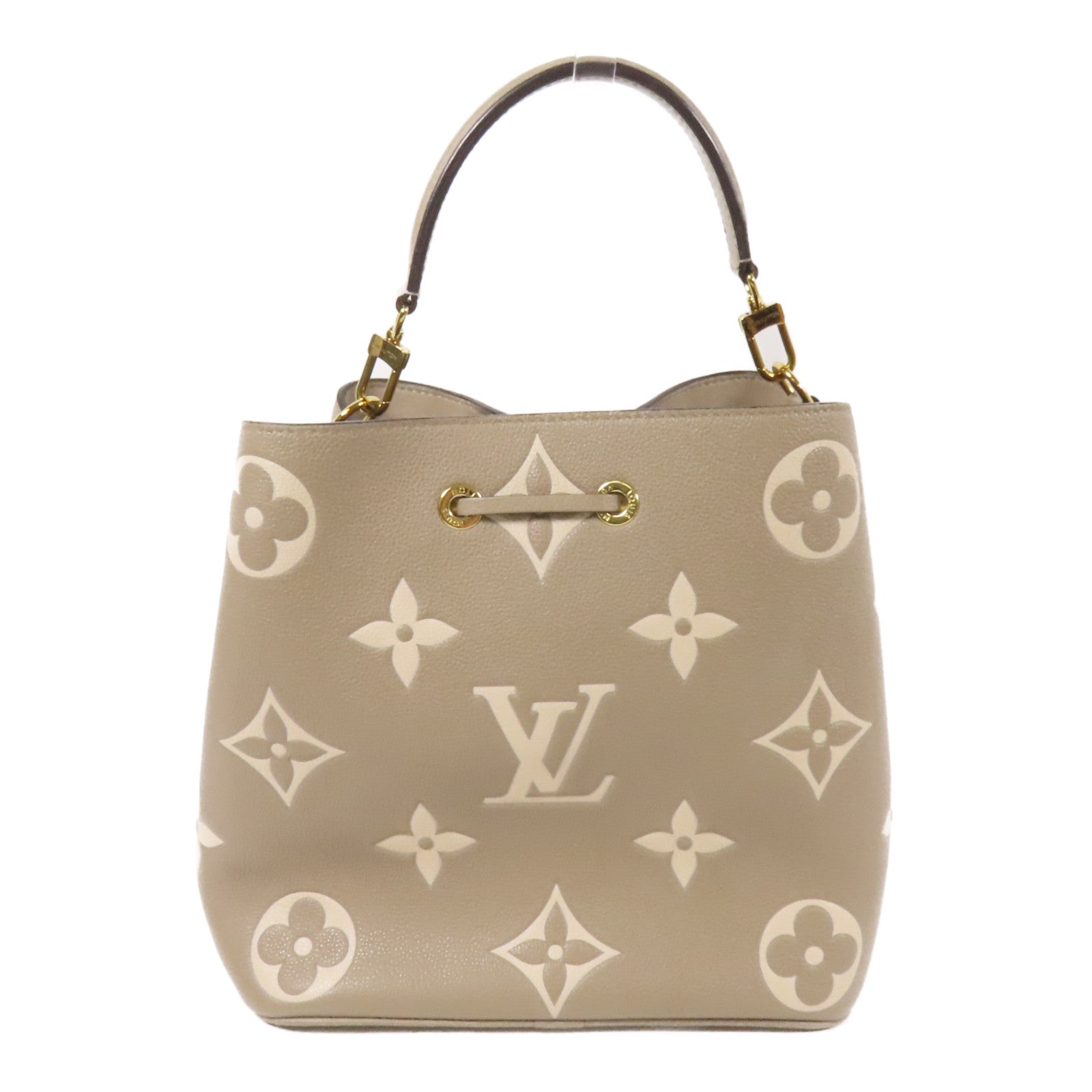 LOUIS VUITTON Monogram Empreinte Neo Noe MM金扣手挽肩背兩用袋