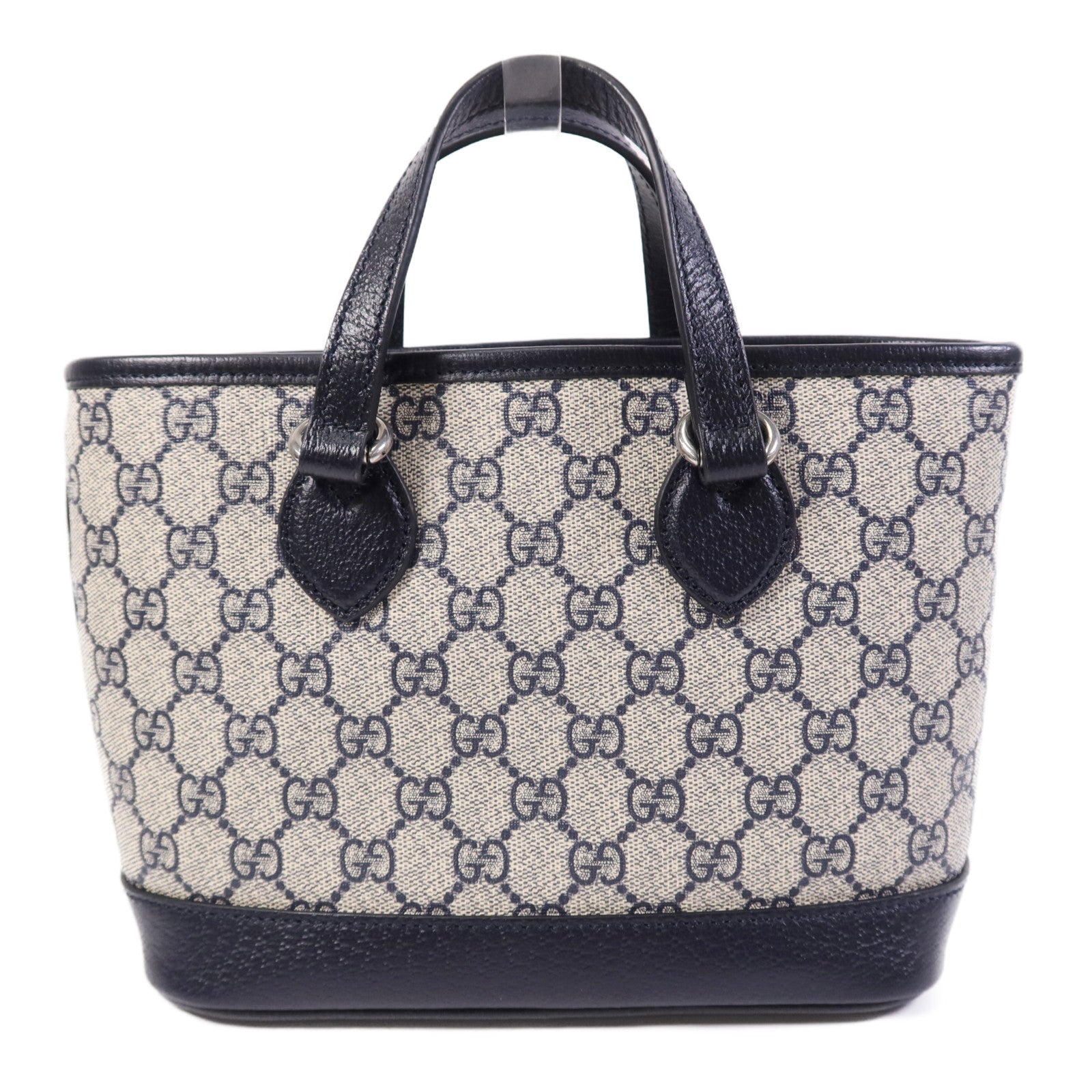 GUCCI 塗層帆布2 Way Shoulder Bag銀扣手挽肩背兩用袋