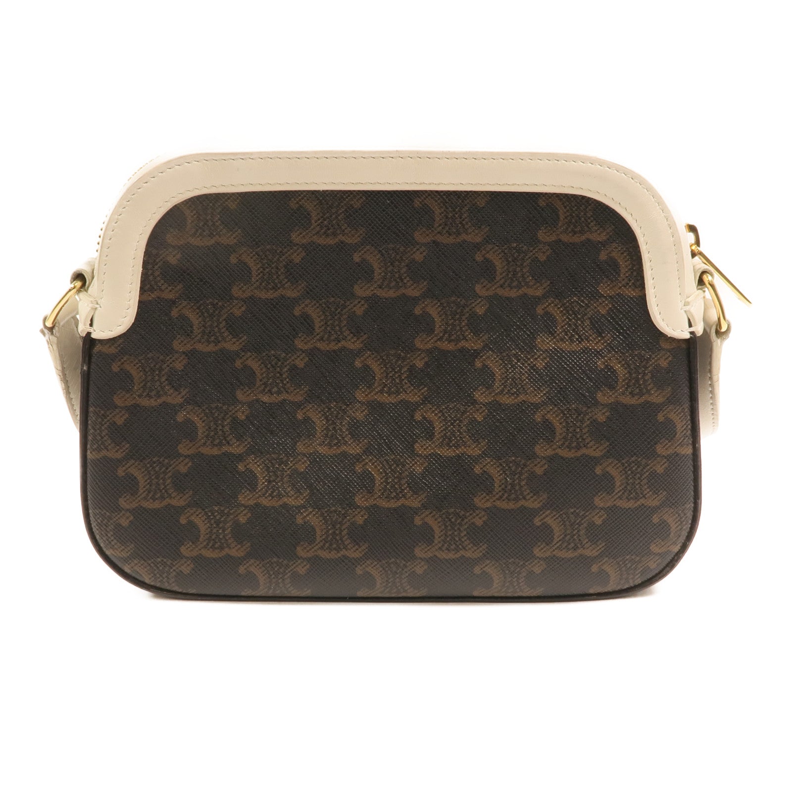 CELINE 塗層帆布Camera Bag金扣肩背袋