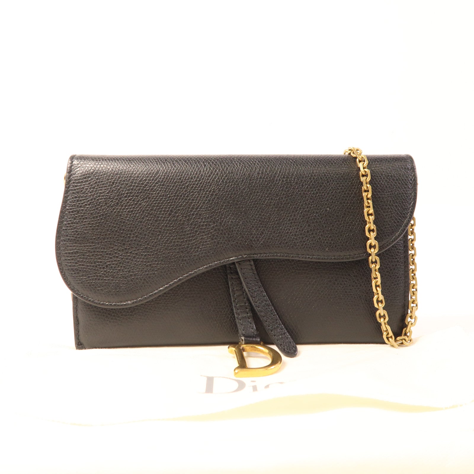 Dior 牛皮皮革Saddle Woc金扣肩背袋