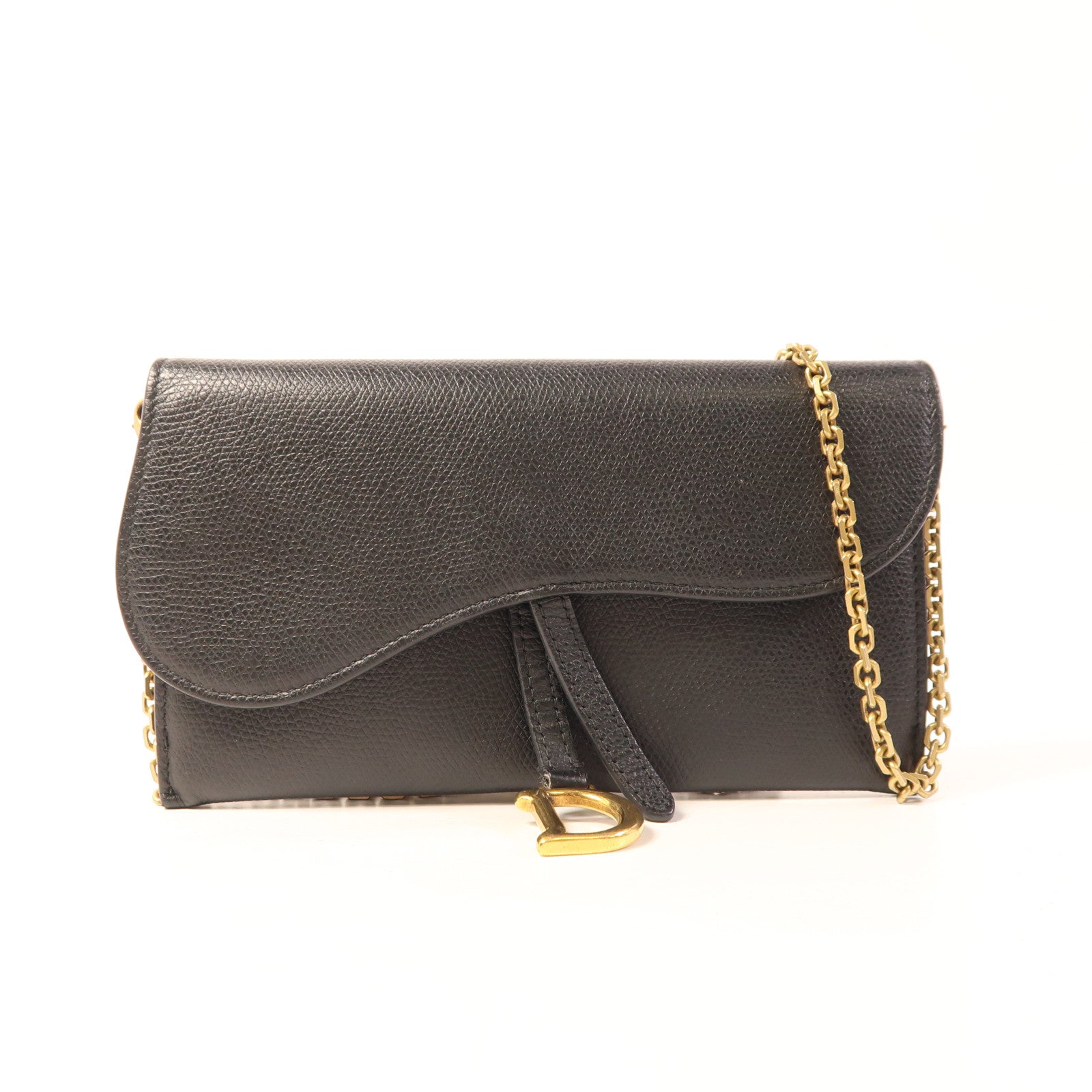 Dior 牛皮皮革Saddle Woc金扣肩背袋