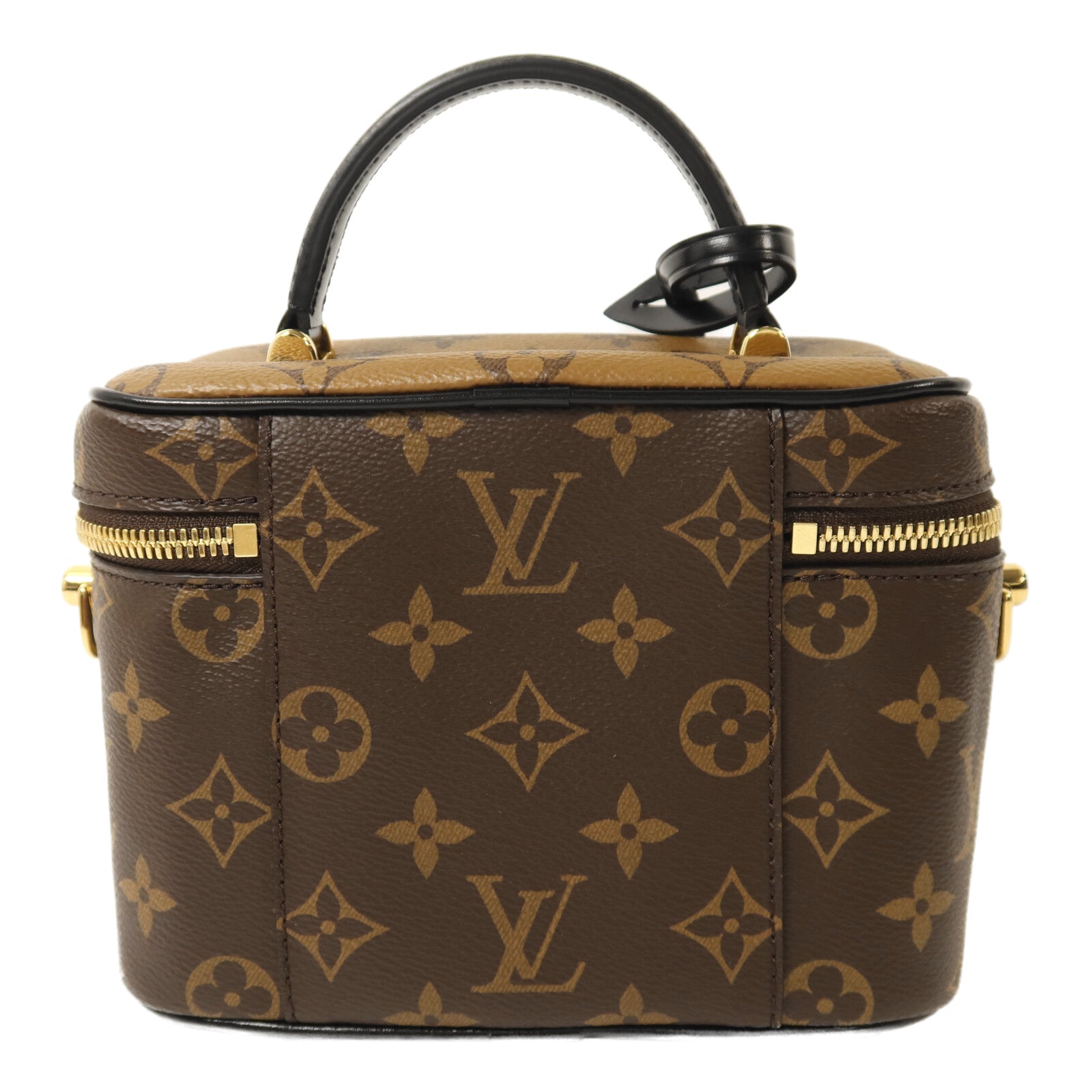 LOUIS VUITTON Monogram Reverse Vanity PM金扣鏈帶手挽肩背兩用袋