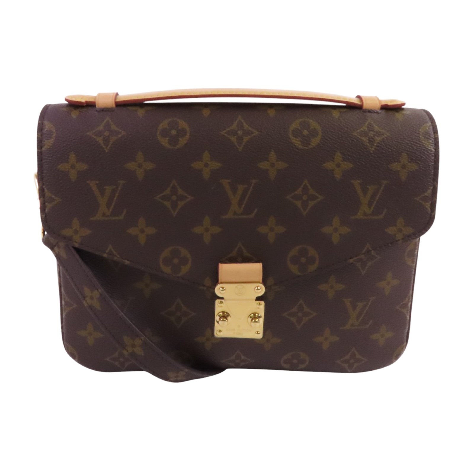LOUIS VUITTON Monogram Pochette Metis金扣手挽肩背兩用袋