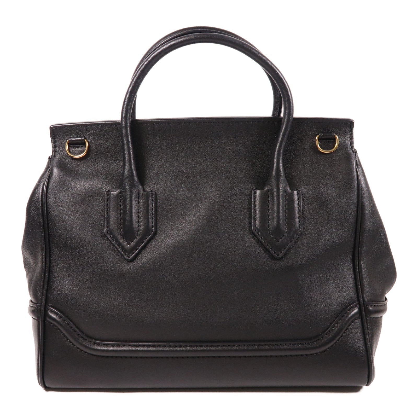 VERSACE 牛皮皮革2 Way Shoulder金扣手挽肩背兩用袋