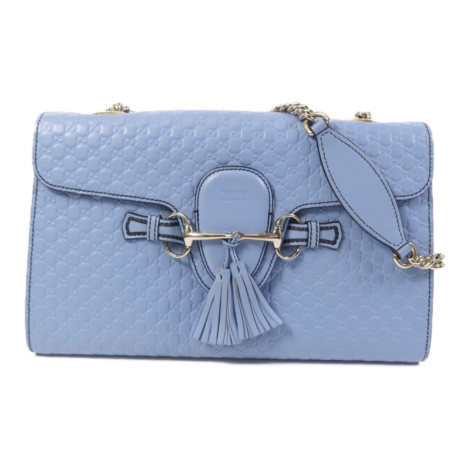 GUCCI 牛皮皮革Medium Emily金扣鏈帶肩背袋