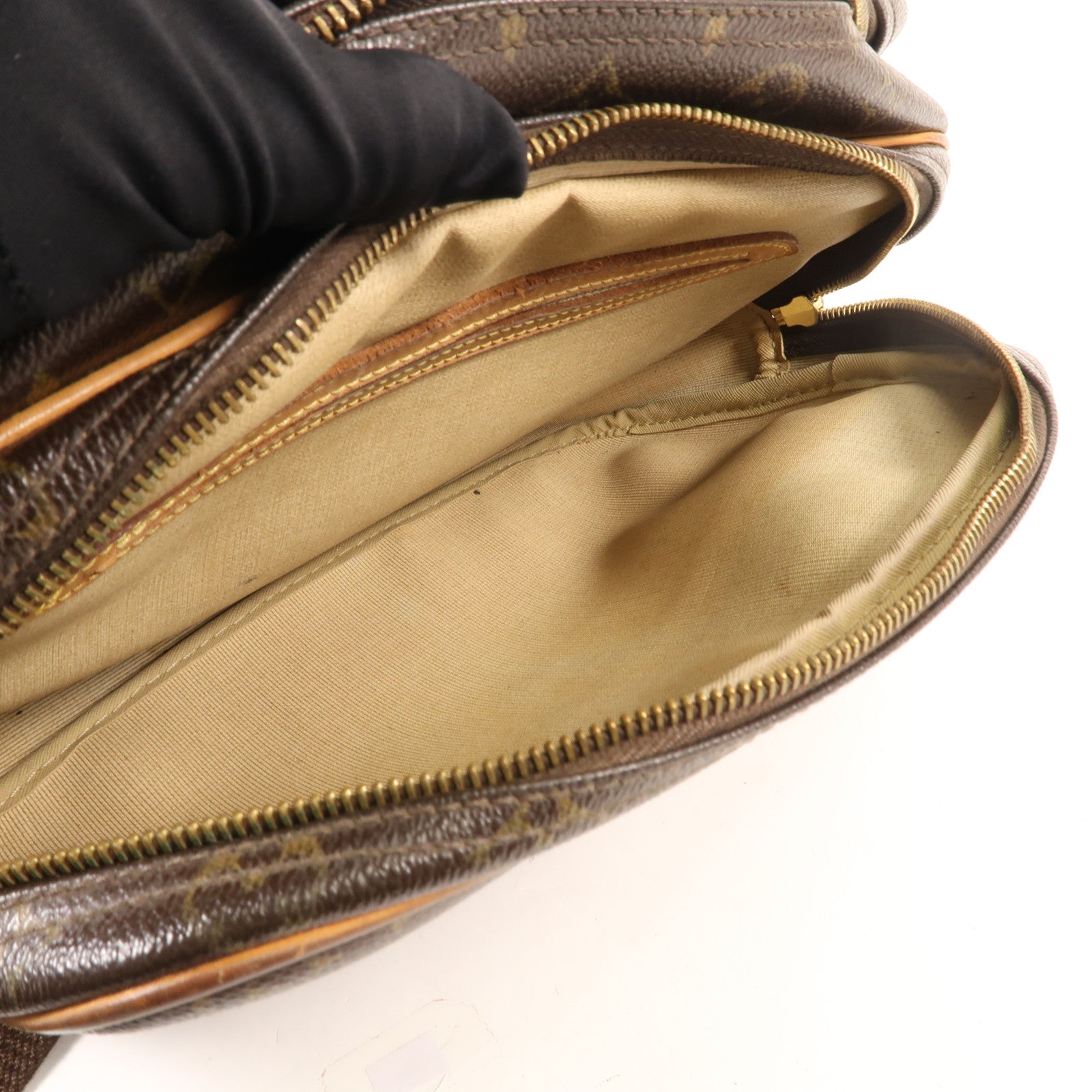 LOUIS VUITTON Monogram Reporter PM金扣肩背袋