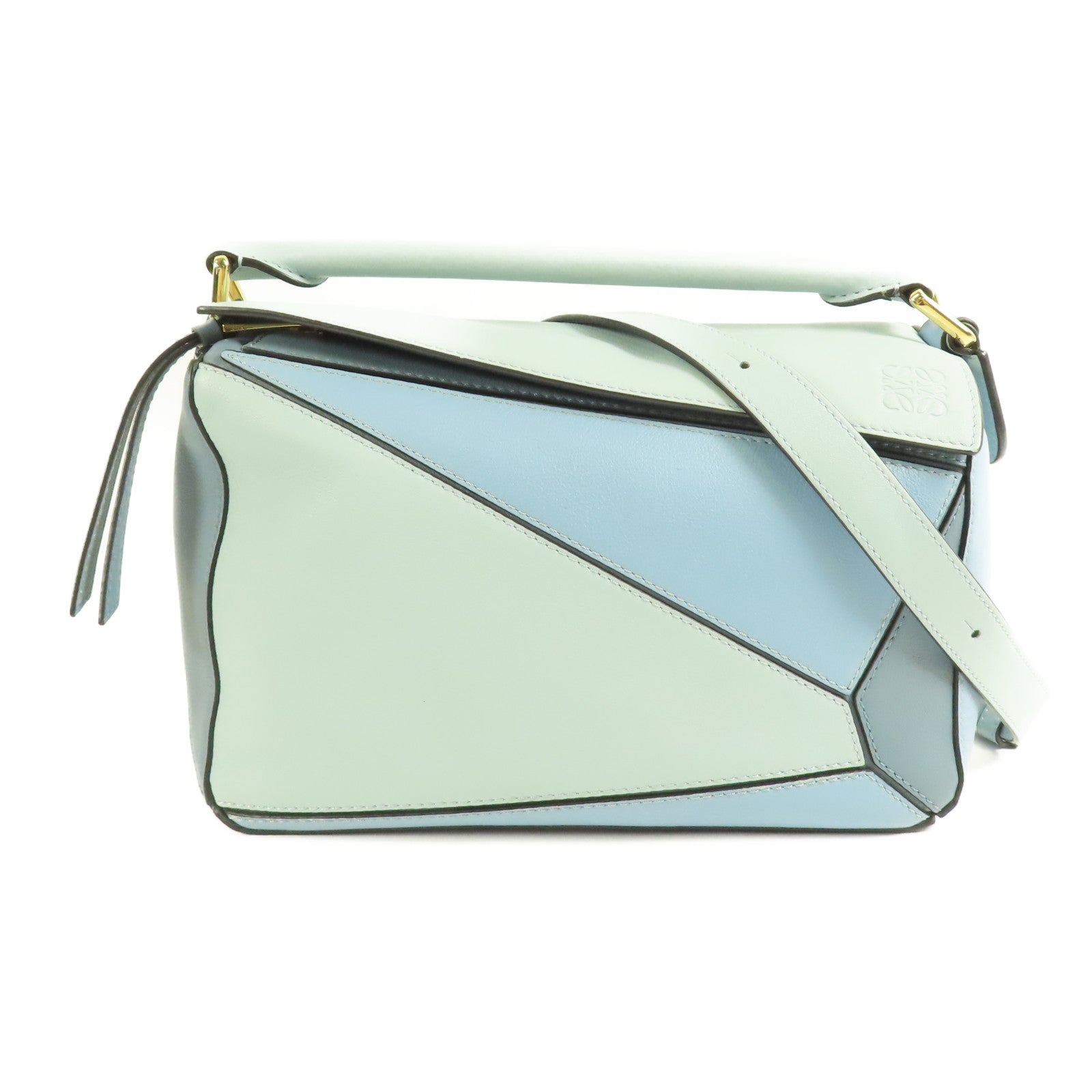 LOEWE 牛皮皮革Puzzle金扣手挽肩背兩用袋