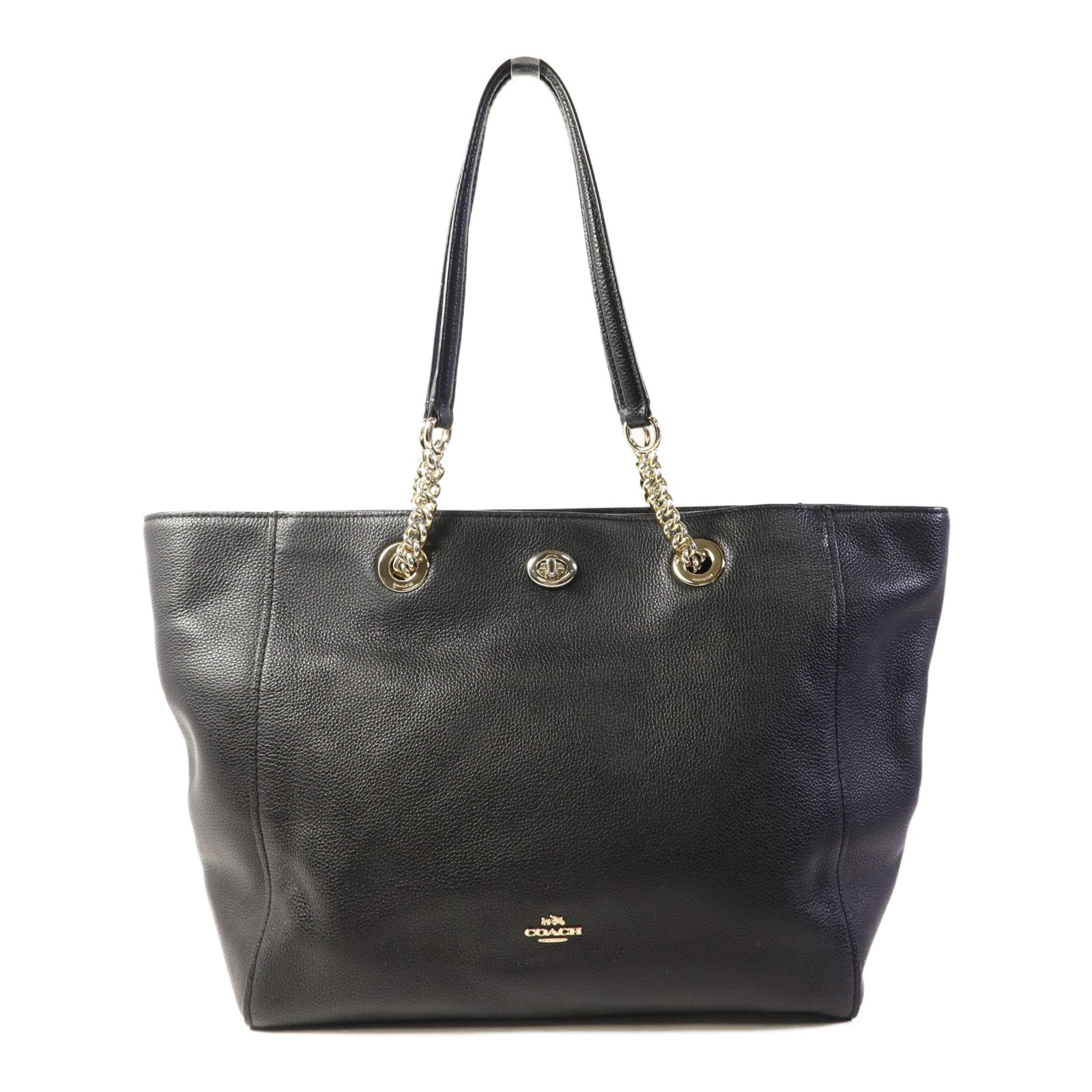 COACH 牛皮皮革Shoulder Bag金扣肩背袋