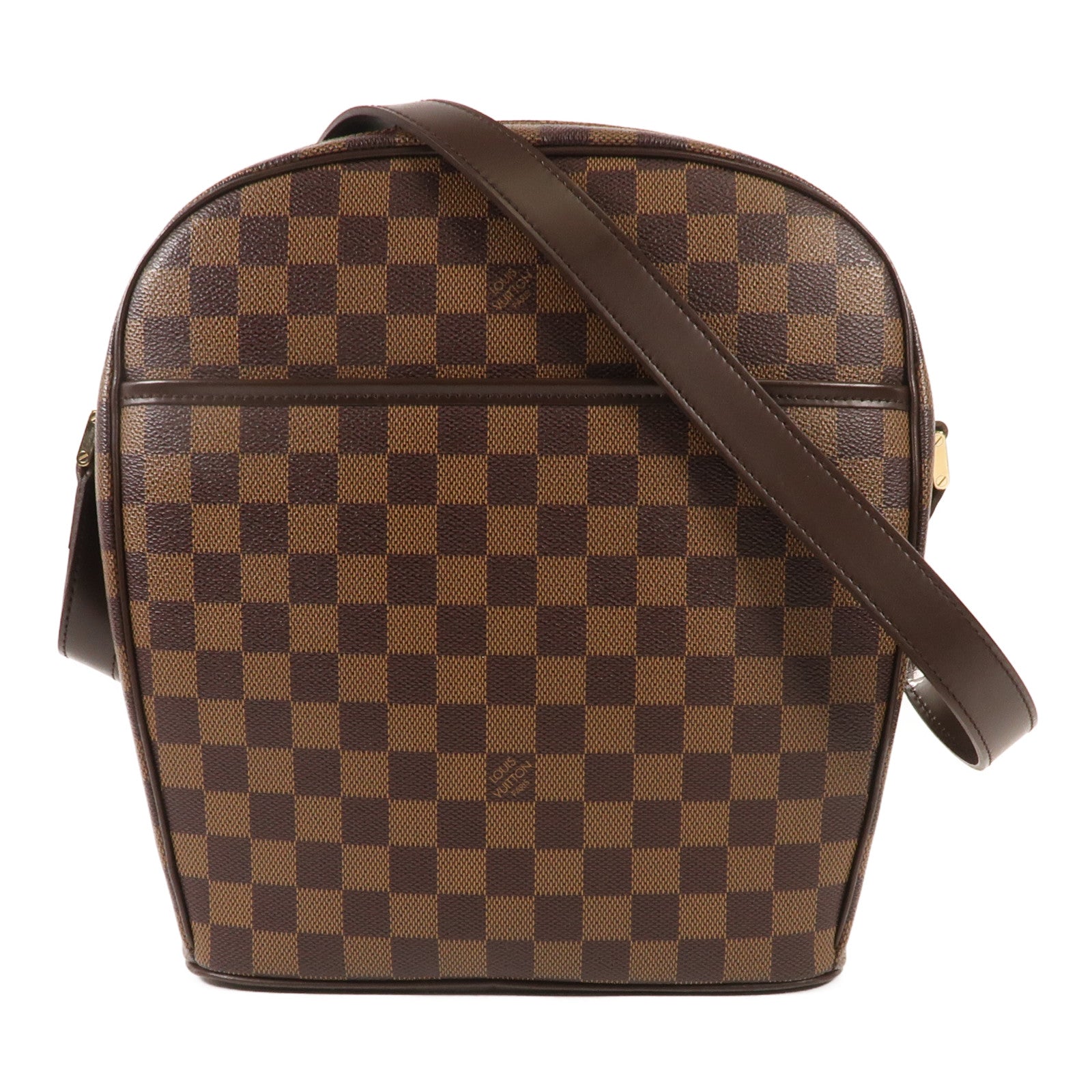 LOUIS VUITTON Damier Ebene Ipanema GM金扣肩背袋
