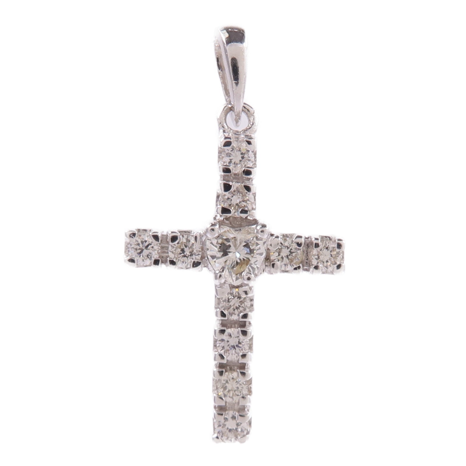 JEWELRY 18K白金Diamond Pendant Top鑽石吊墜