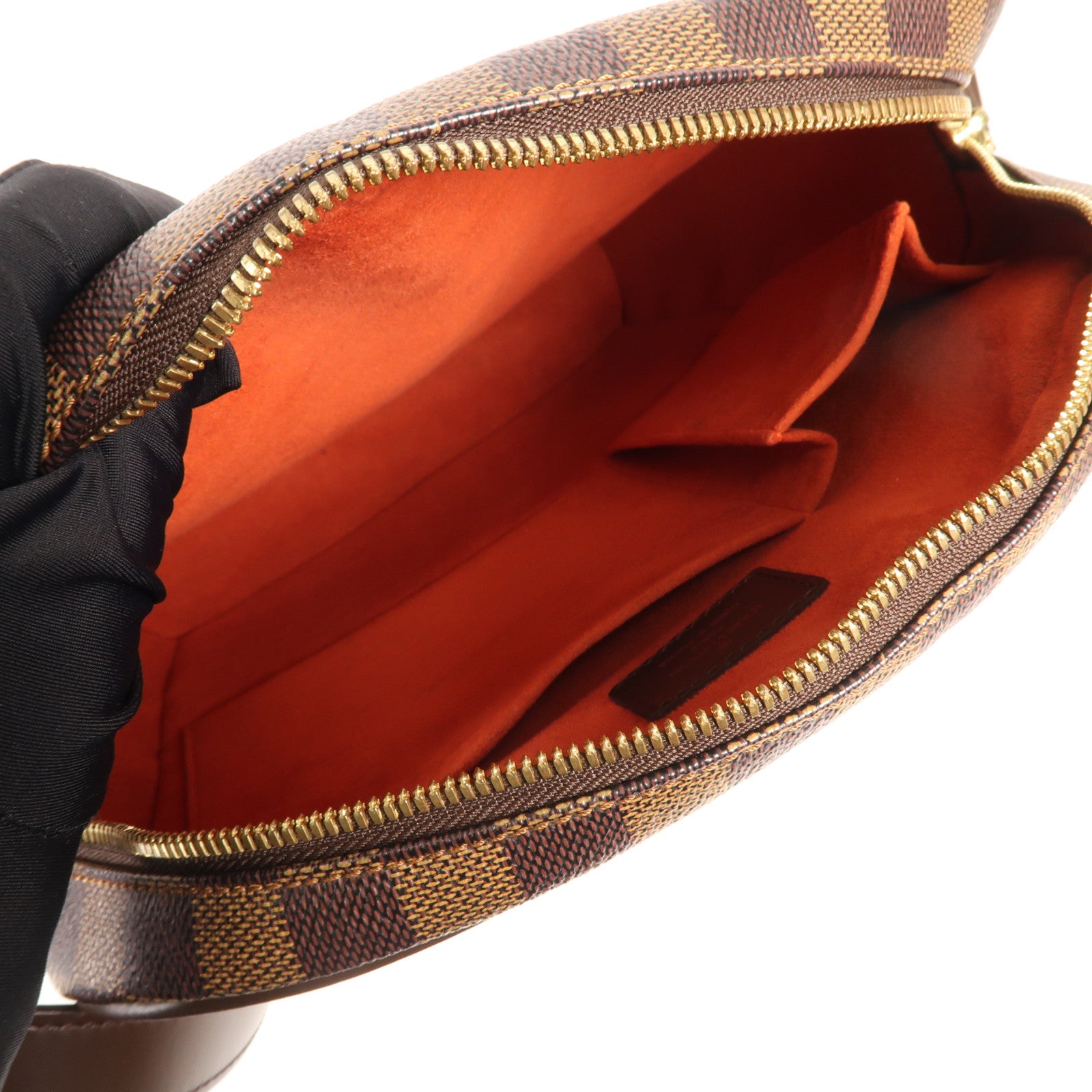 LOUIS VUITTON Damier Ebene Ipanema GM金扣肩背袋