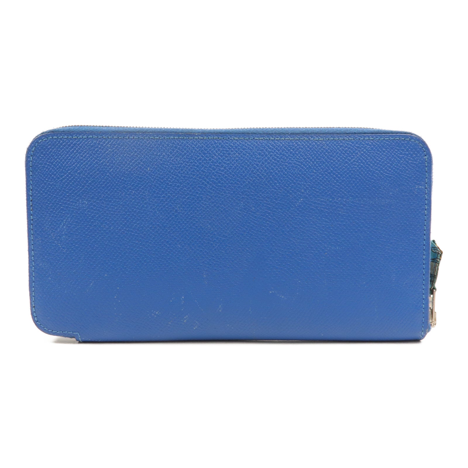 HERMES Epsom皮革Slik in Long Wallet長錢包Bleu Hydra
