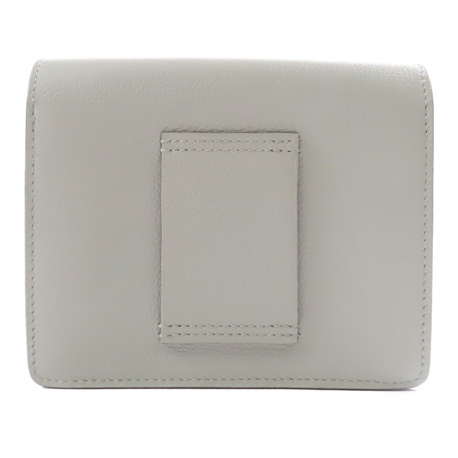 HERMES GHW Roulis Slim Wallet H082053CP Evercolor Leather Bleu Glacier