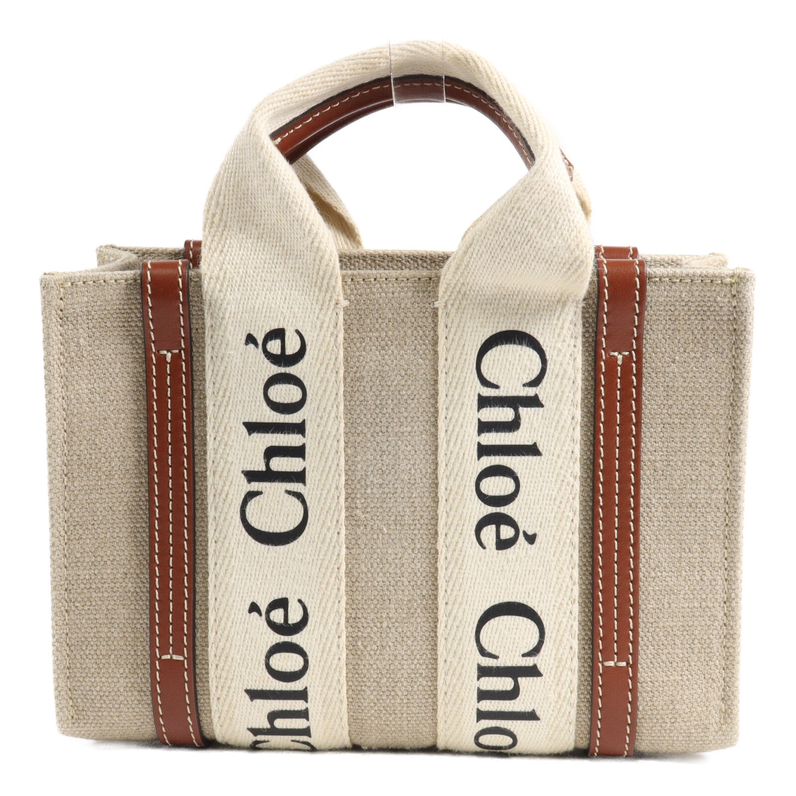 Chloe 帆布Mini Woody Tote手挽肩背兩用袋