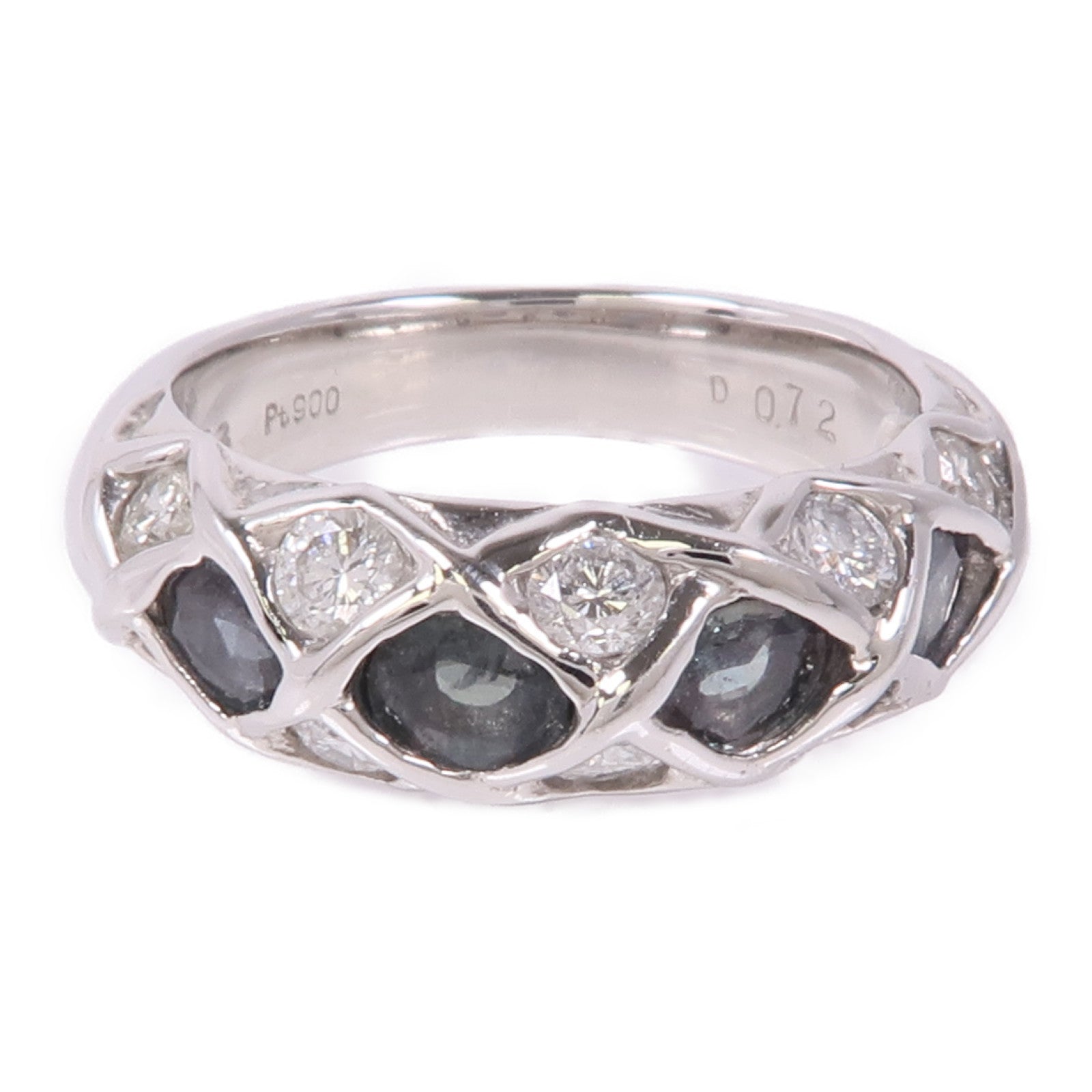 JEWELRY 【激減優惠】PT900鉑金Alexandrite/Diamond Ring紫翠玉/鑽石戒指US#6