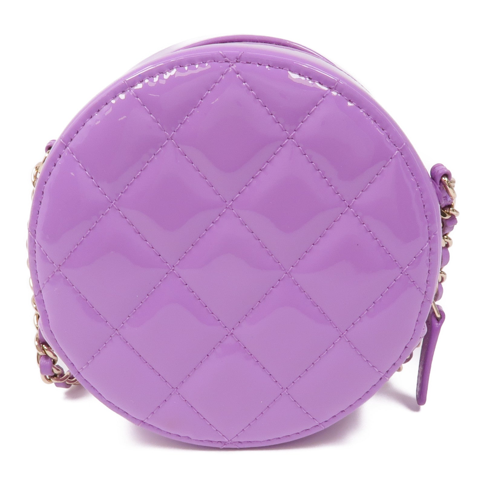 CHANEL 漆皮皮革Chain Shoulder Bag金扣鏈帶肩背袋