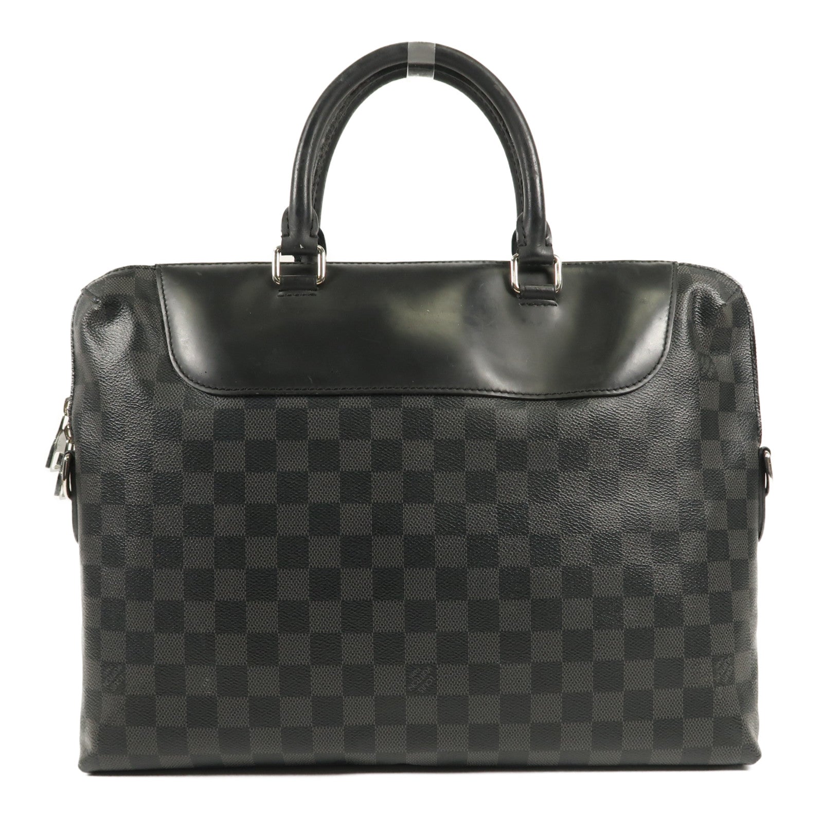 LOUIS VUITTON Damier Porte-Documents Jour銀扣手挽袋