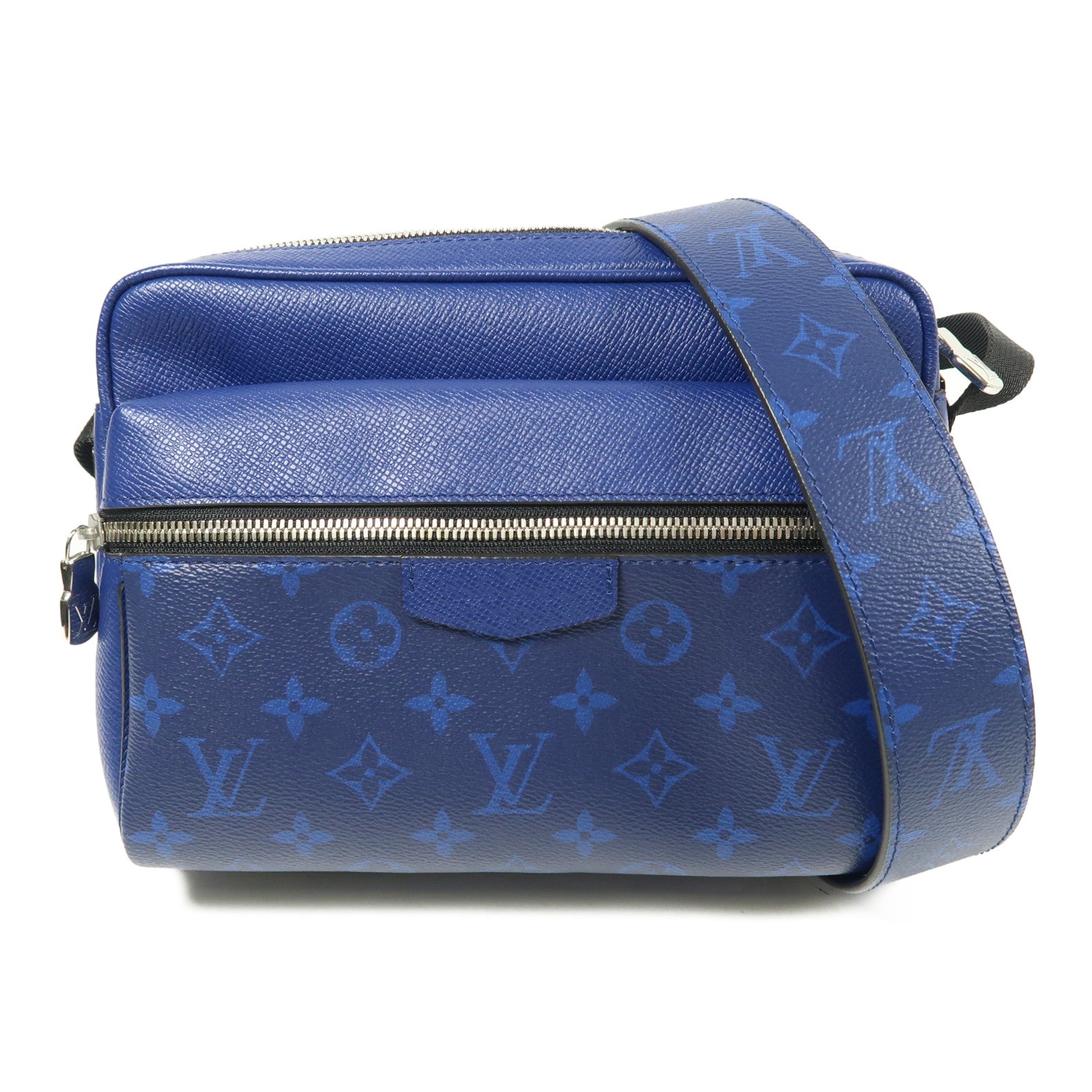 LOUIS VUITTON LV Outdoor Messenger Shoulder Bag Taiga/Monogram Blue M30242