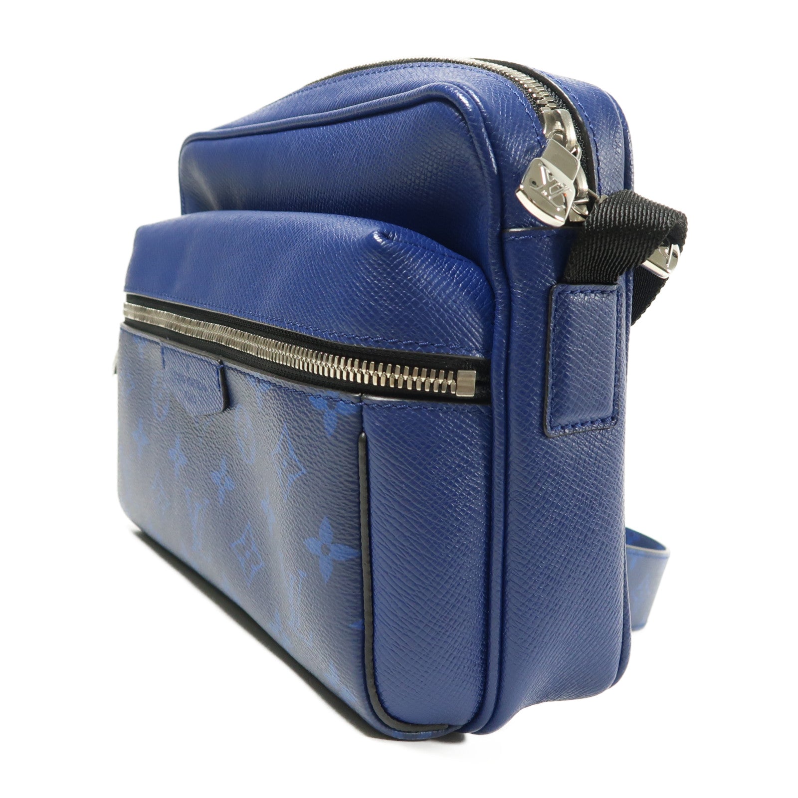 LOUIS VUITTON LV Outdoor Messenger Shoulder Bag Taiga/Monogram Blue M30242