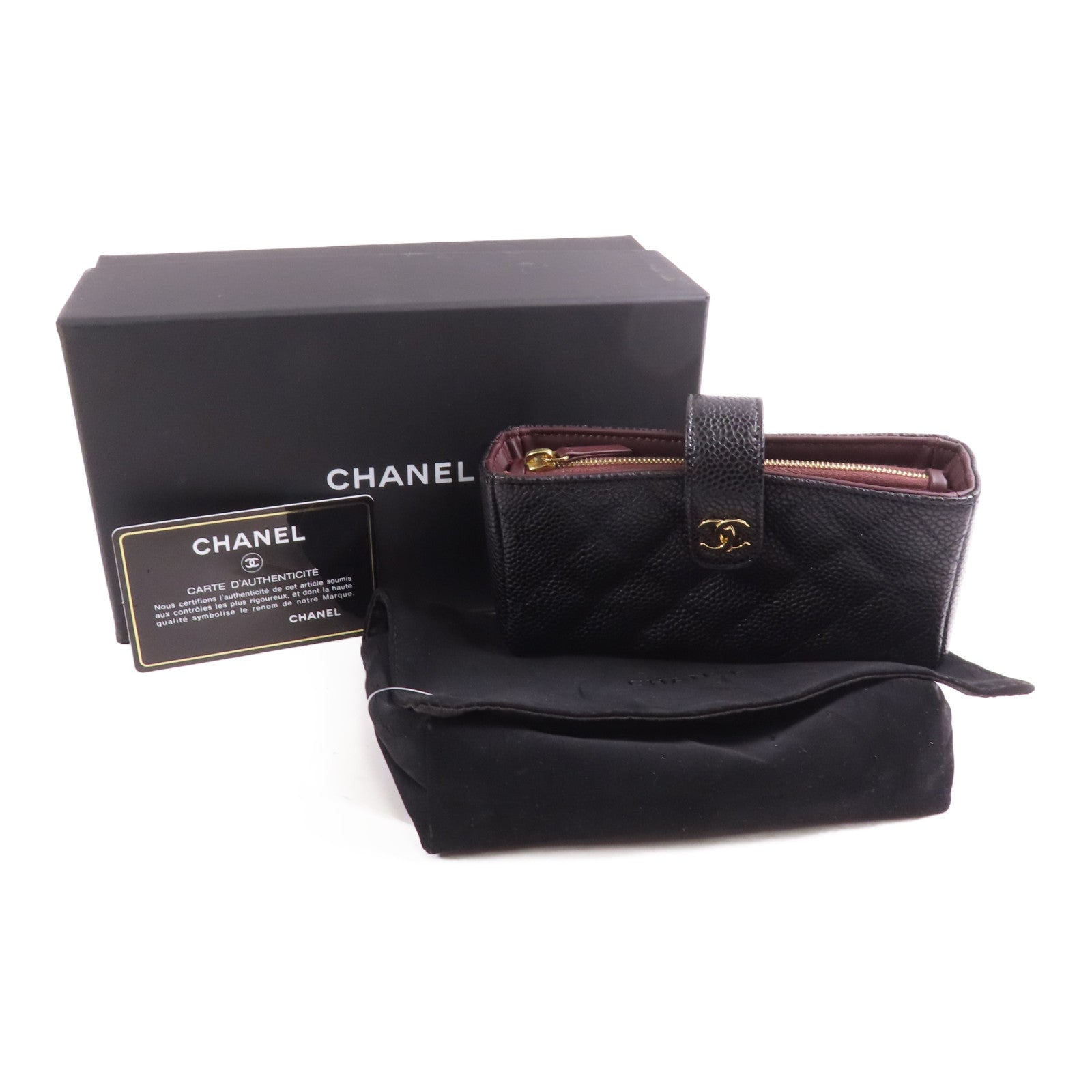 CHANEL 牛皮皮革Clutch金扣手拿包