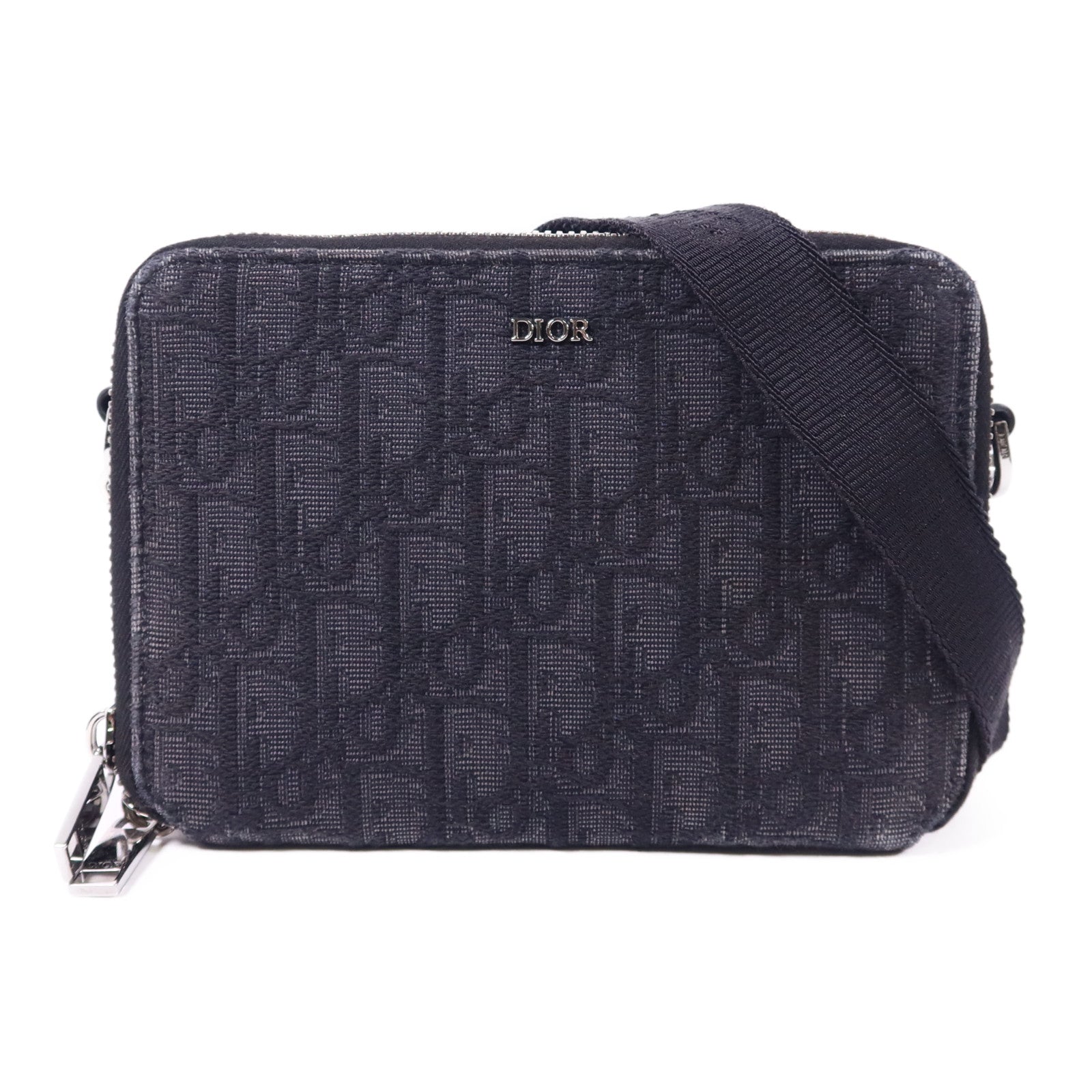 Dior 帆布Shoulder Bag銀扣肩背袋