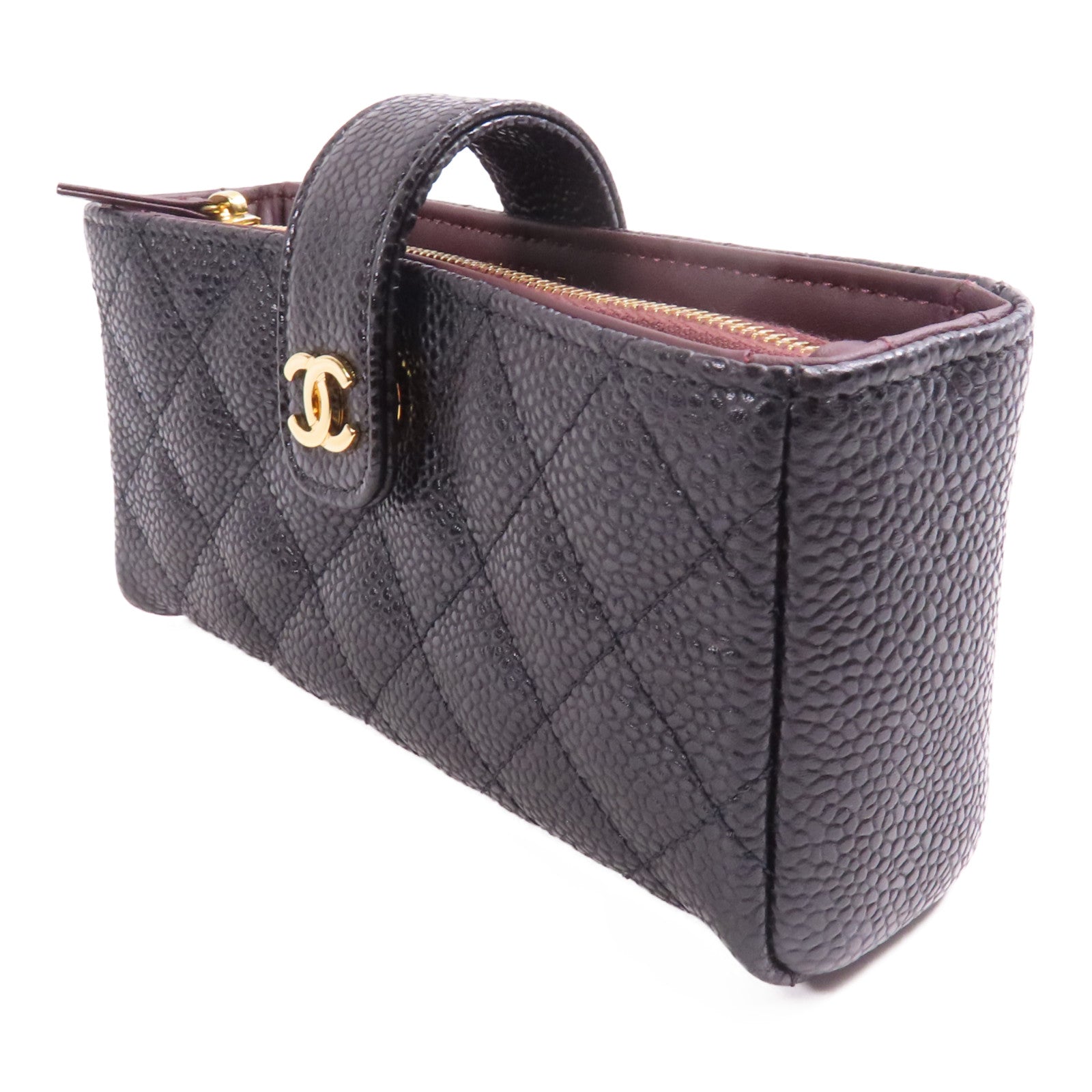 CHANEL 牛皮皮革Clutch金扣手拿包