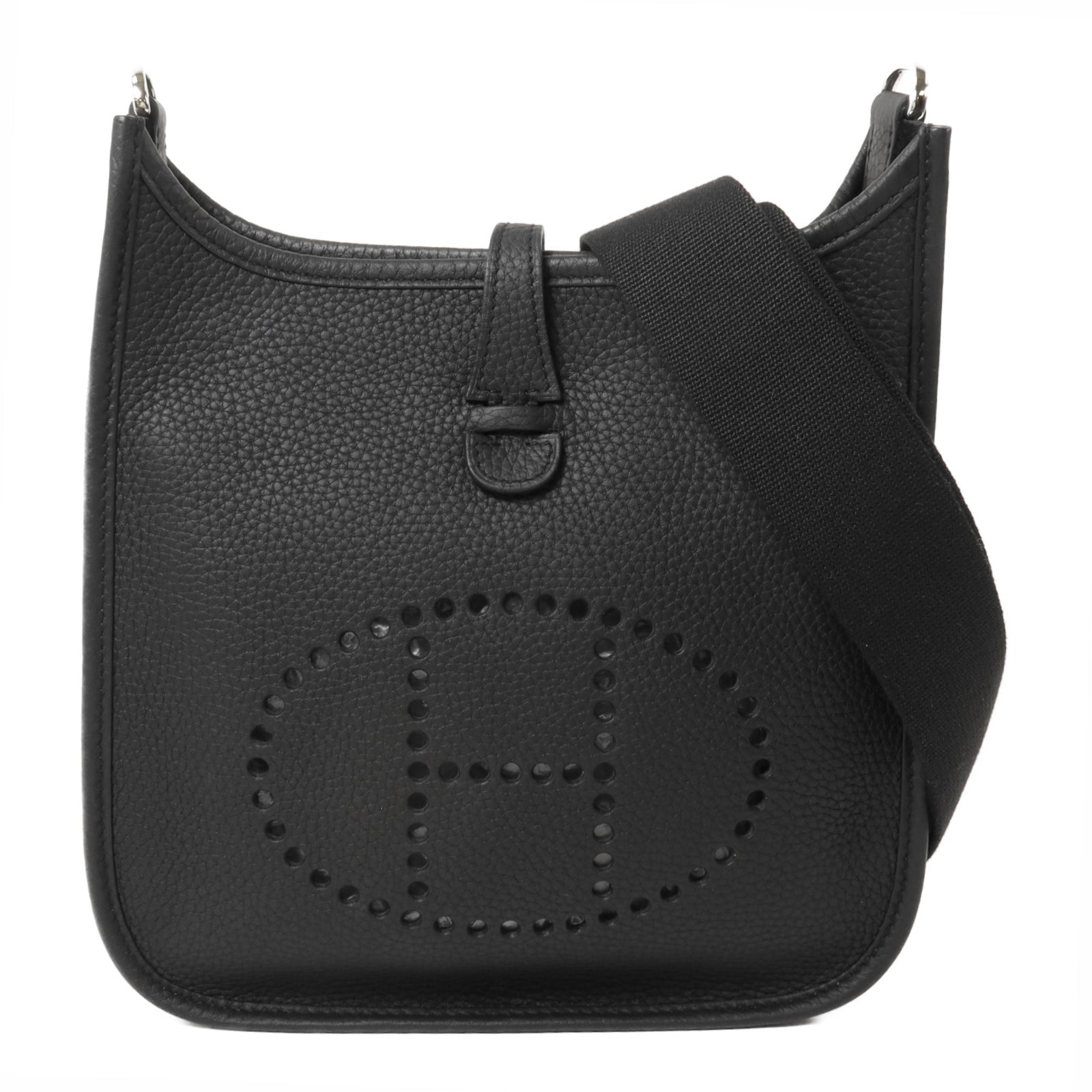 HERMES Clemence皮革Evelyne 23肩背袋Noir