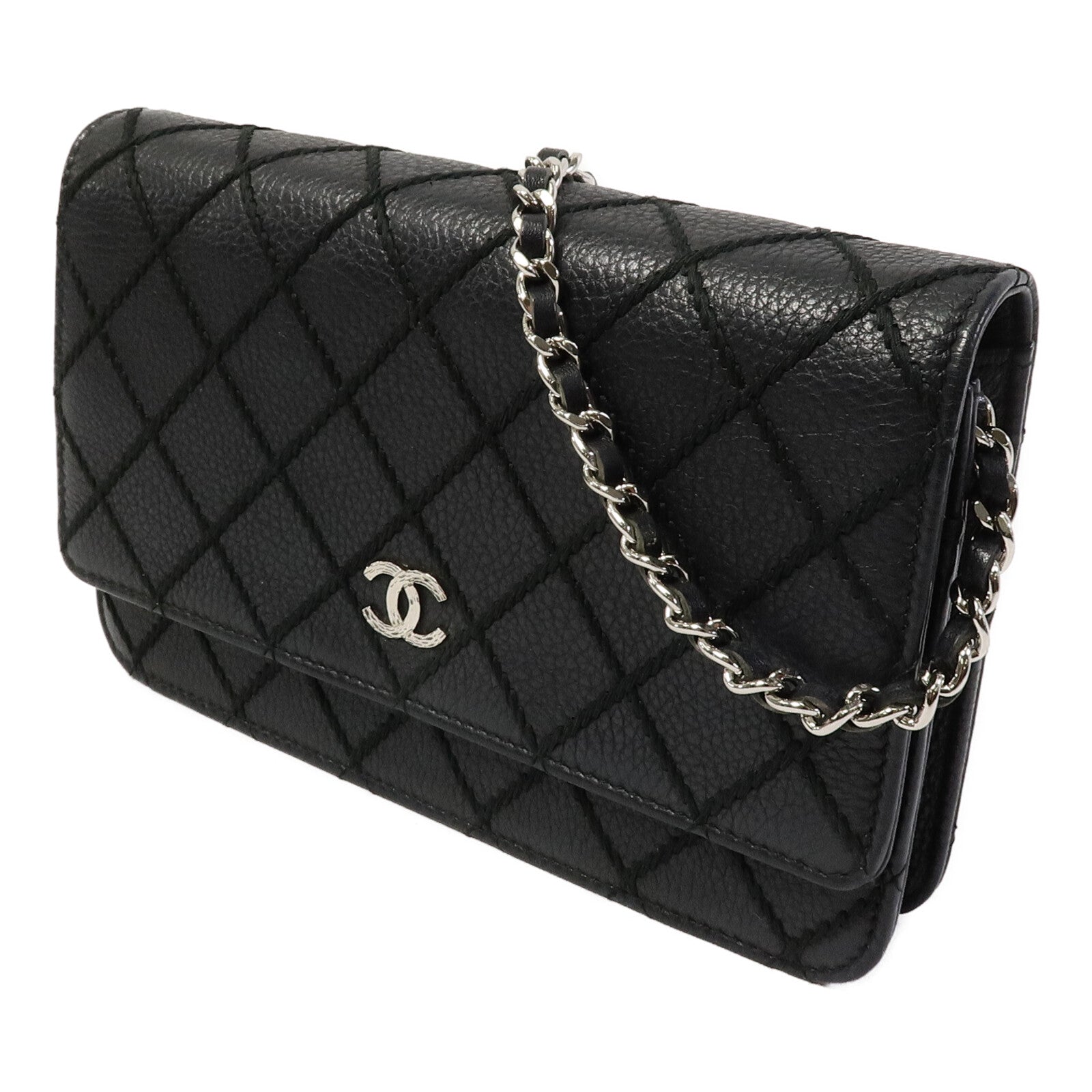 CHANEL 牛皮皮革WOC Wallet On Chain鏈帶肩背袋