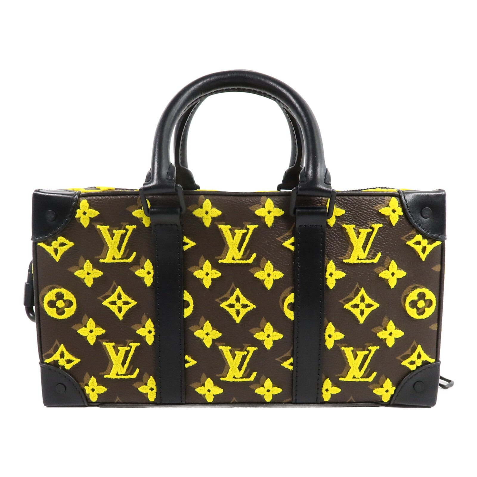 LOUIS VUITTON Monogram Tuffetage Trunk Speedy手挽肩背兩用袋
