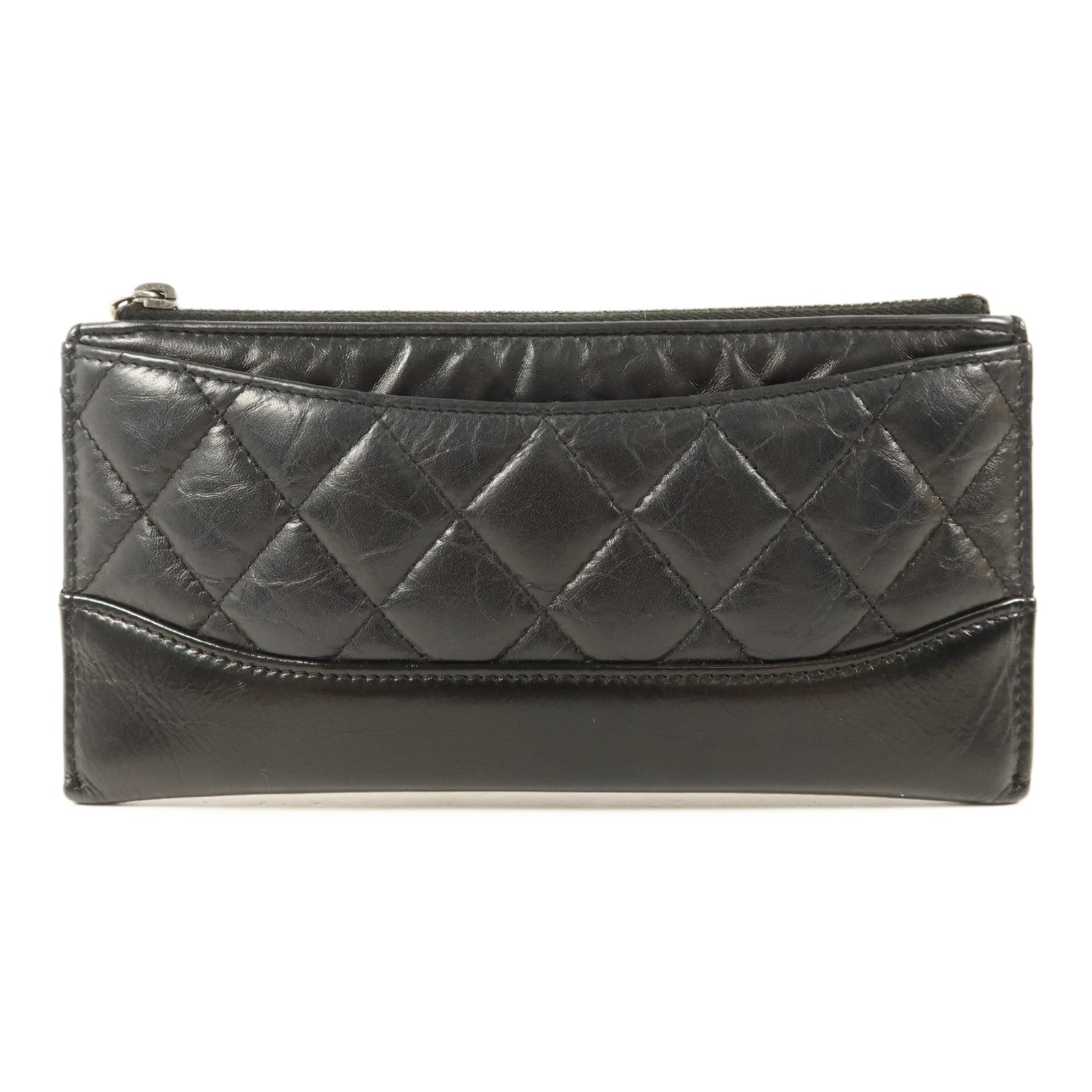 CHANEL 牛皮皮革Long Wallet金扣長錢包