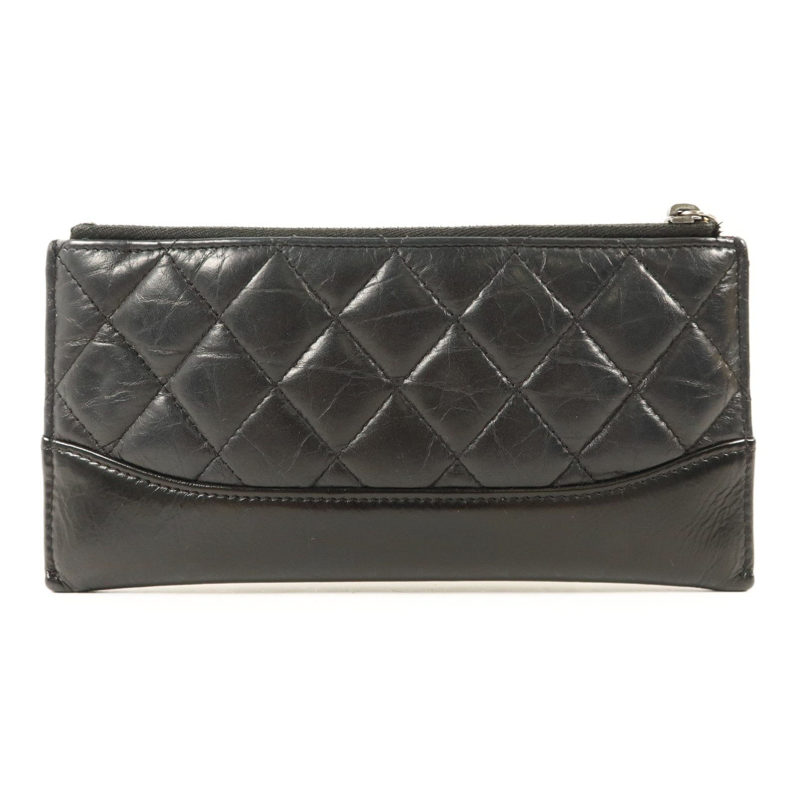 CHANEL 牛皮皮革Long Wallet金扣長錢包