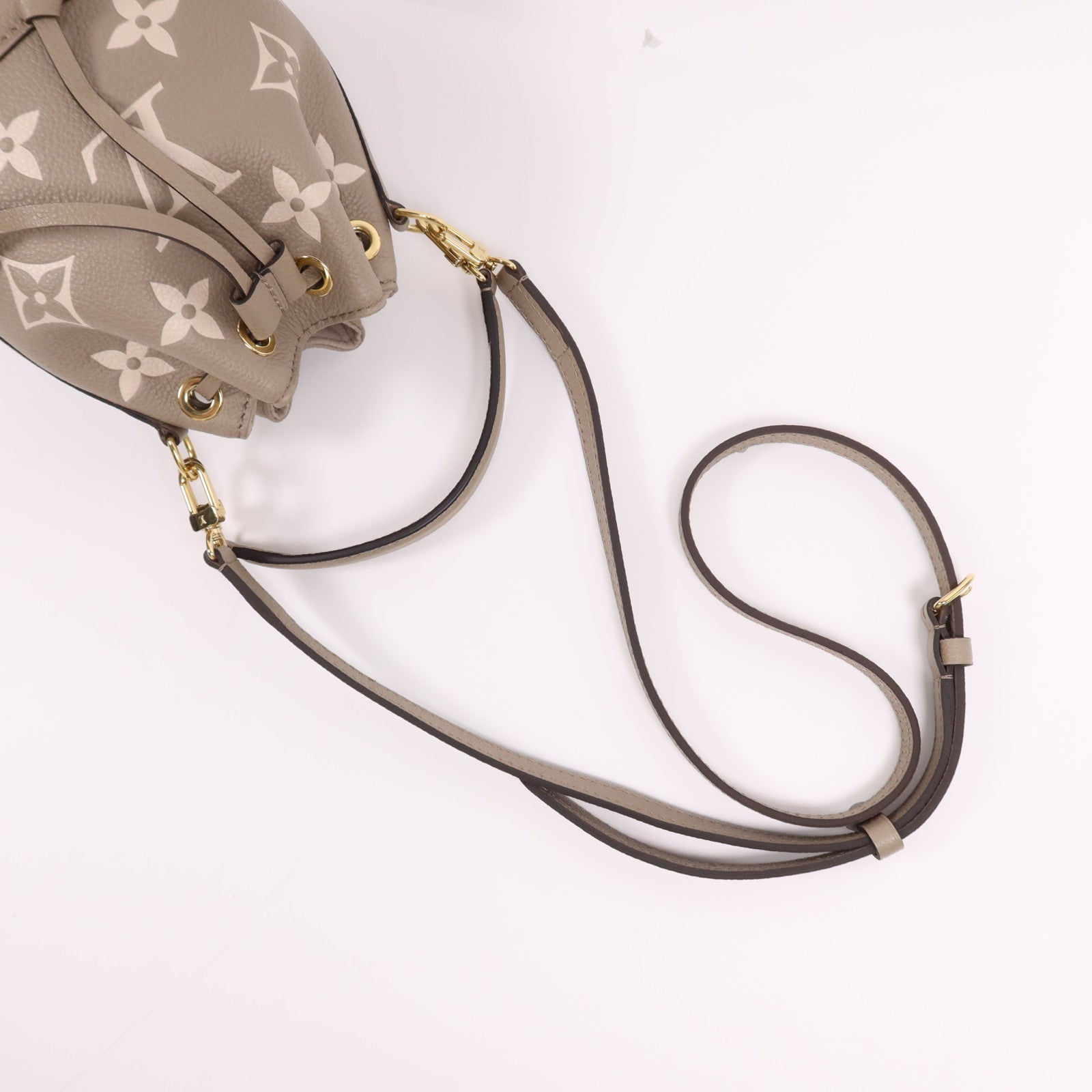 LOUIS VUITTON Monogram Empreinte Nano Noe金扣手挽肩背兩用袋